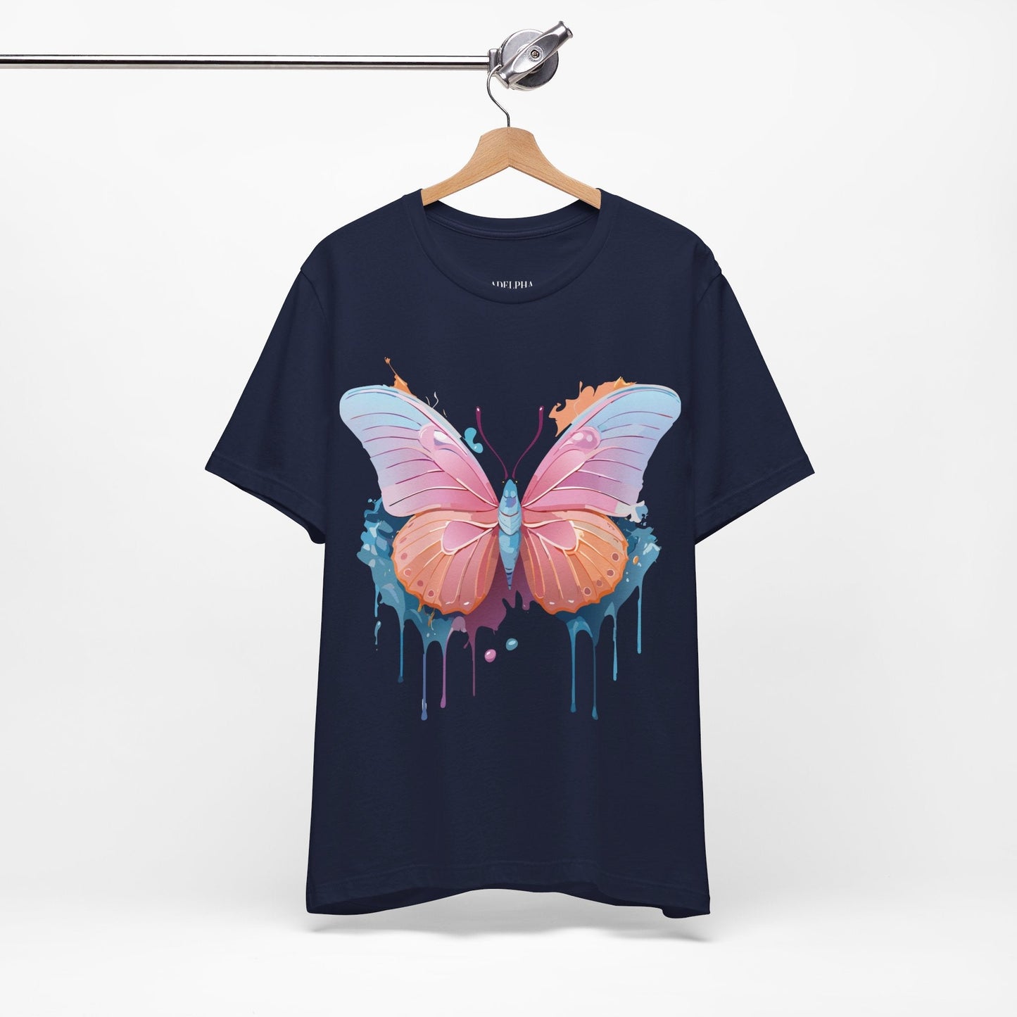 Butterfly Graphic Unisex 100 Cotton Lightweight Vintage Design Jersey Tee 88