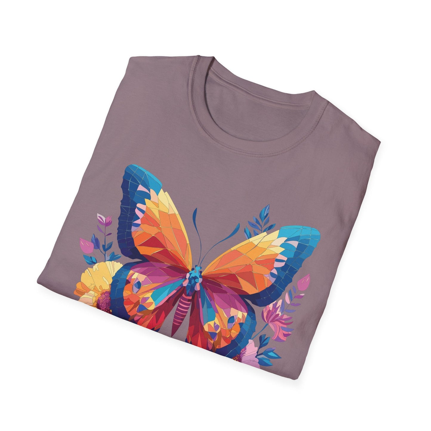 Butterfly Shirt Unisex Softstyle Short Sleeve Tee Monarch Butterfly 100 Percent Cotton