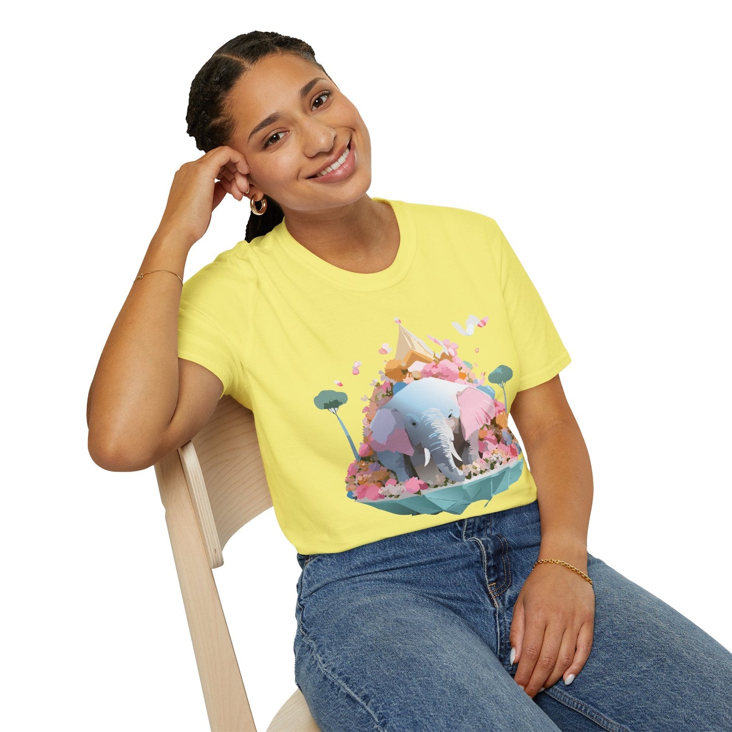 Elephant Graphic T Shirt For Animals Unisex Gildan Softstyle 64000 Cotton Tee Apparel