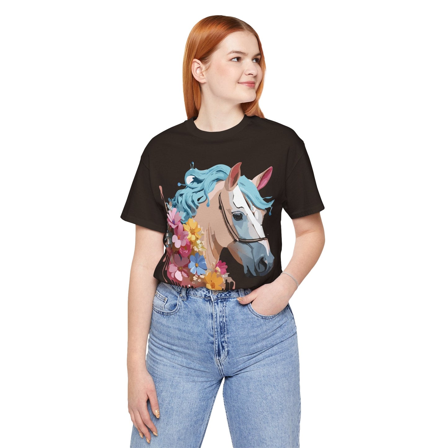 Unisex Horse Graphic Tee From Adelpha Vintage Inspired Art Shirt Short Sleeve Jersey