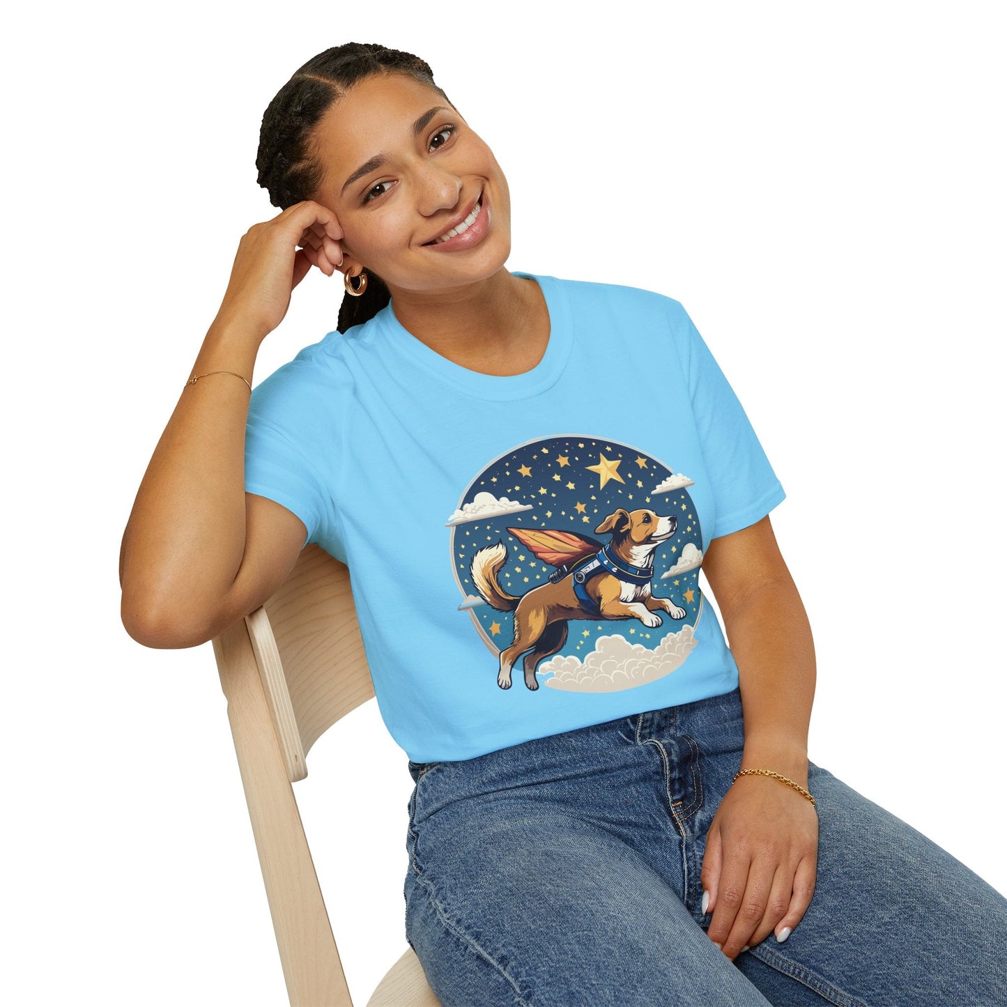 Dog Shirt Unisex Animal Print Tee Hundred Percent Cotton Softstyle Gildan 64000