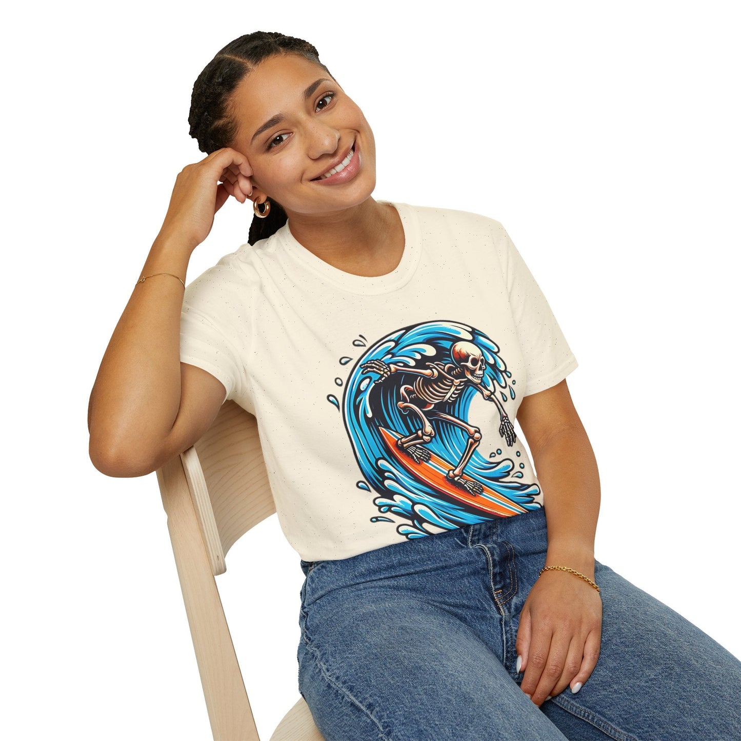 Skull Graphic Unisex Cotton T-shirt with Skeleton Artwork Design 10