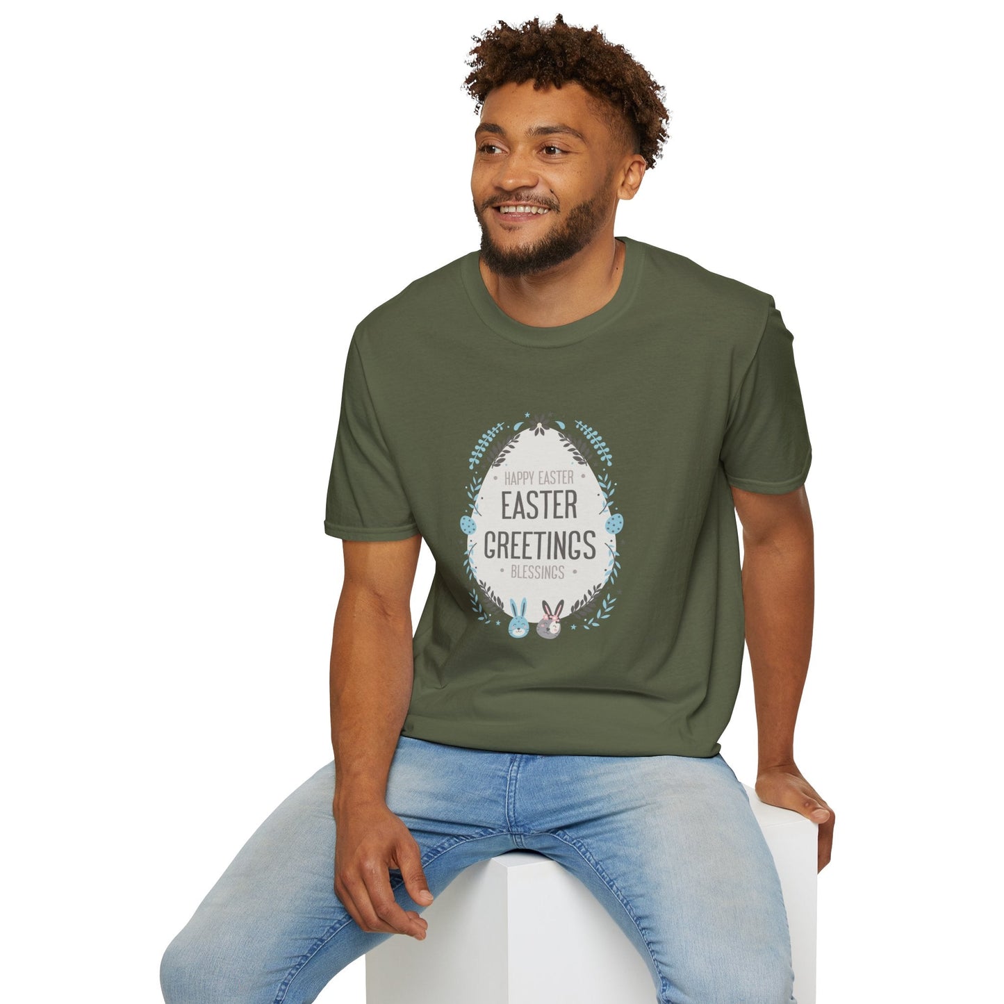 Gildan Easter Unisex Softstyle 64000 T Shirt With Easter Print Design Short Sleeve Tee Edition