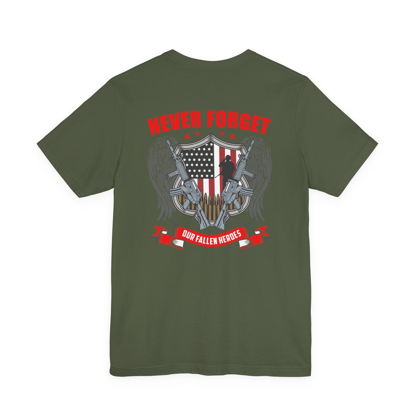 Army Veteran Patriotic Graphic Design Unisex Cotton T-Shirt v39