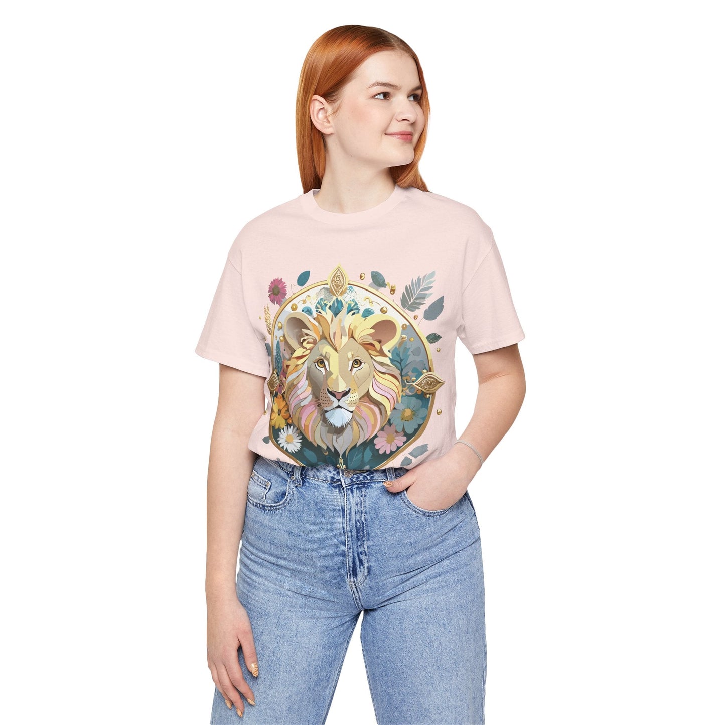 Medallion Graphic Unisex 100 Cotton Vintage Animal Medal Artwork Tee 64