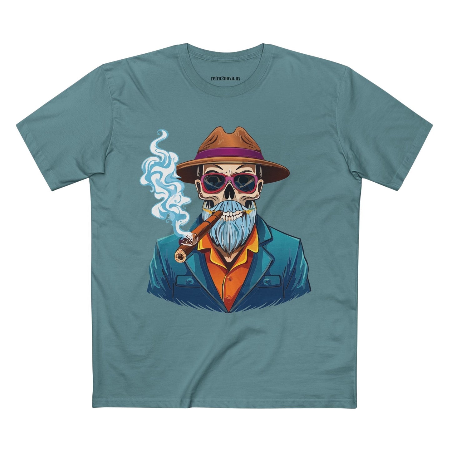 Skull Shirt Skeleton Tee Unisex Premium Cotton Art Design Original By Retro2Nova Exclusive Collection