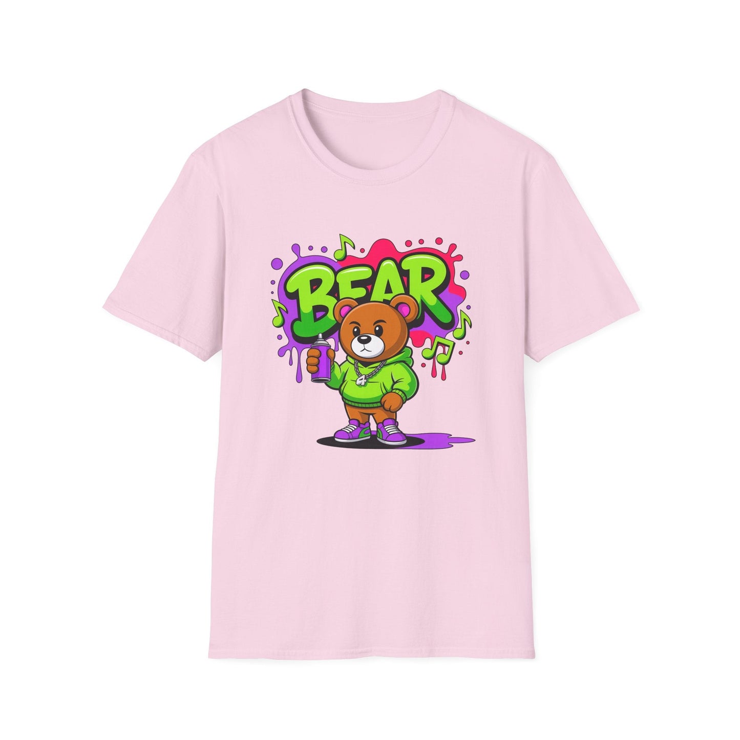 Cartoon T Shirt With Animation Funny Animals Tee Gildan Softstyle 64000 100 Percent Ring Spun Cotton