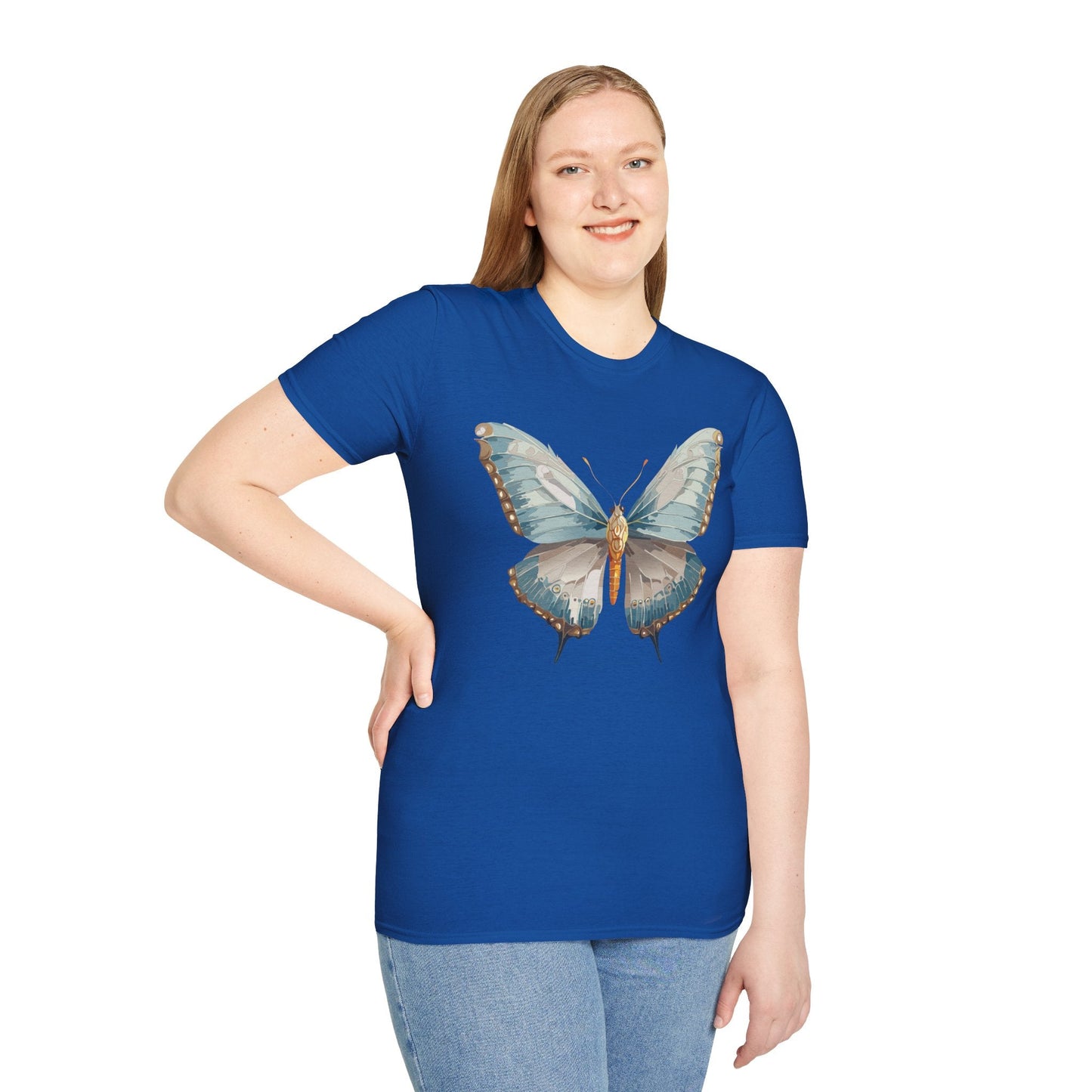 Butterfly Emblem Shirt Unisex T Shirt Gildan Softstyle 64000 Monarch Print Cotton Tee Everyday
