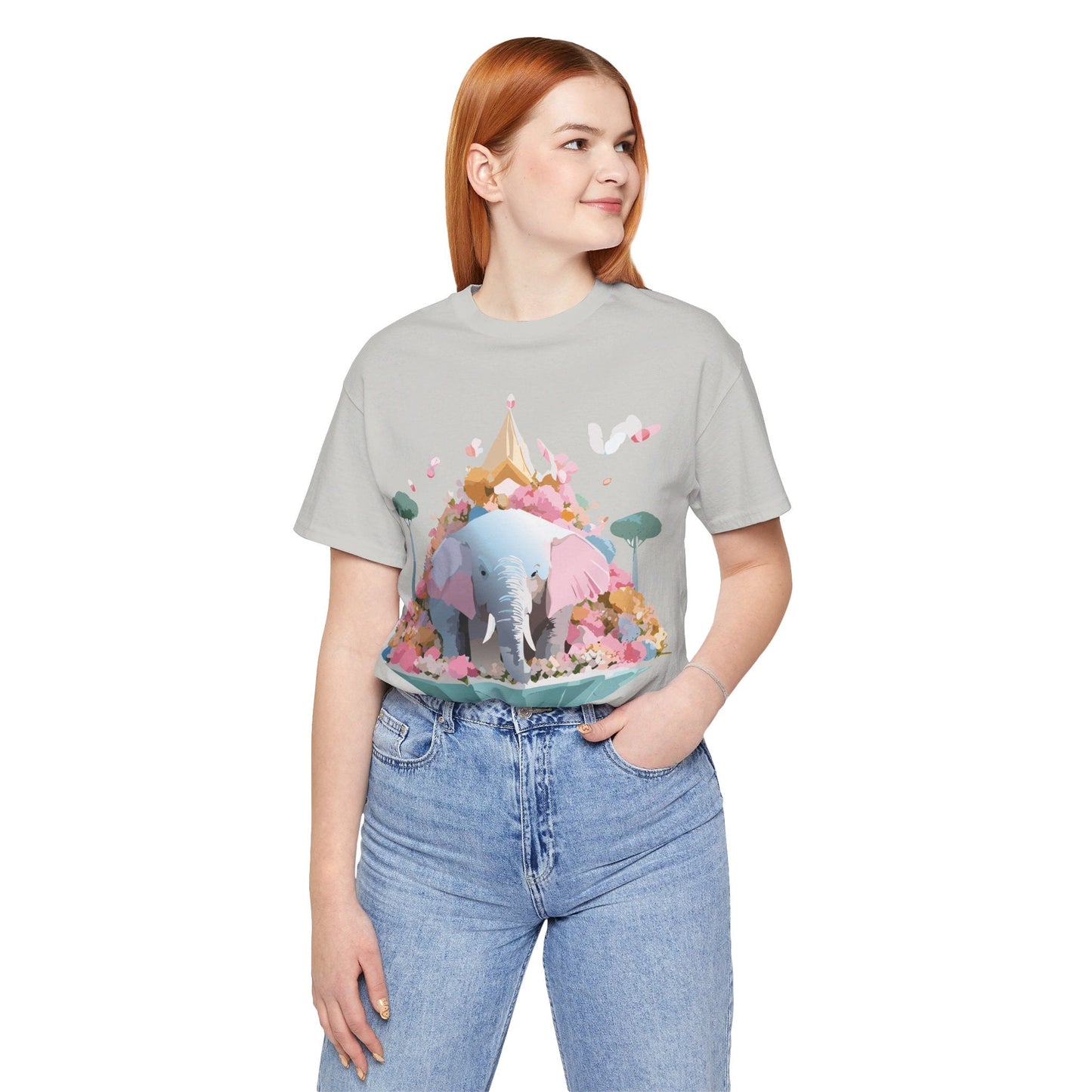 Elephant Graphic Unisex 100 Cotton Jersey Vintage Art Design Tee 19