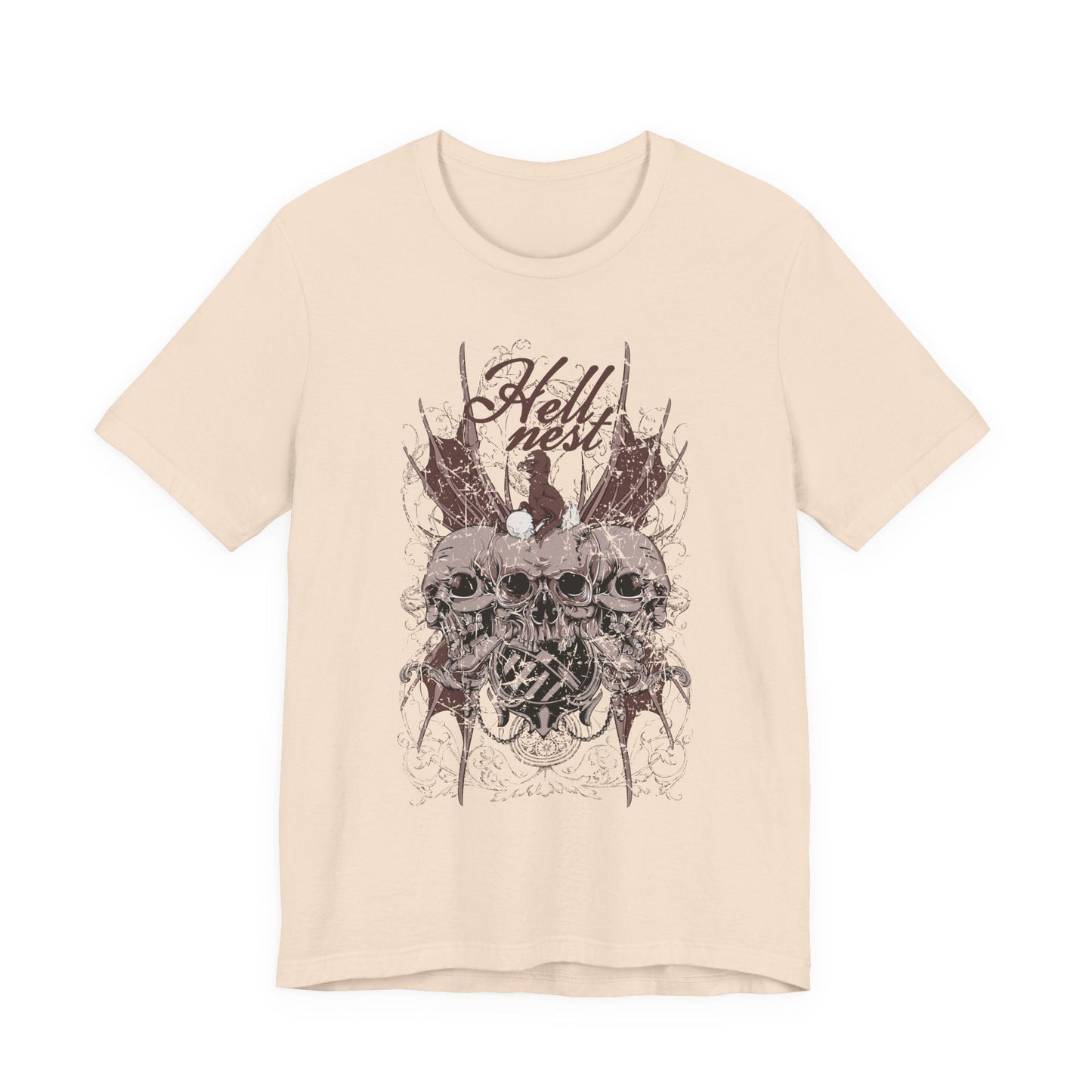 Skull Cluster graphic tee Gothic skulls grunge floral design