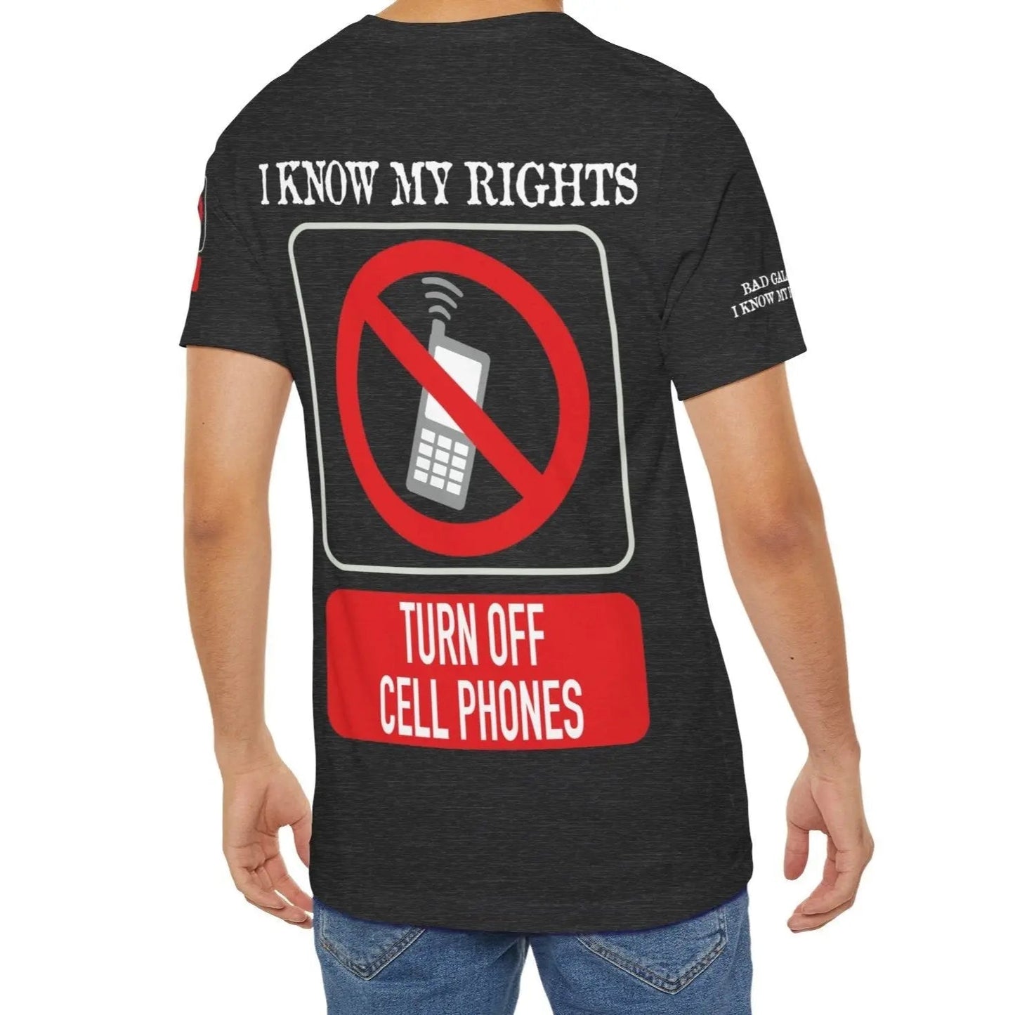 Red Stamp Tee Shirt 100 Percent Cotton From Bad Galaxy Eco Friendly Inks Made To Order In USA