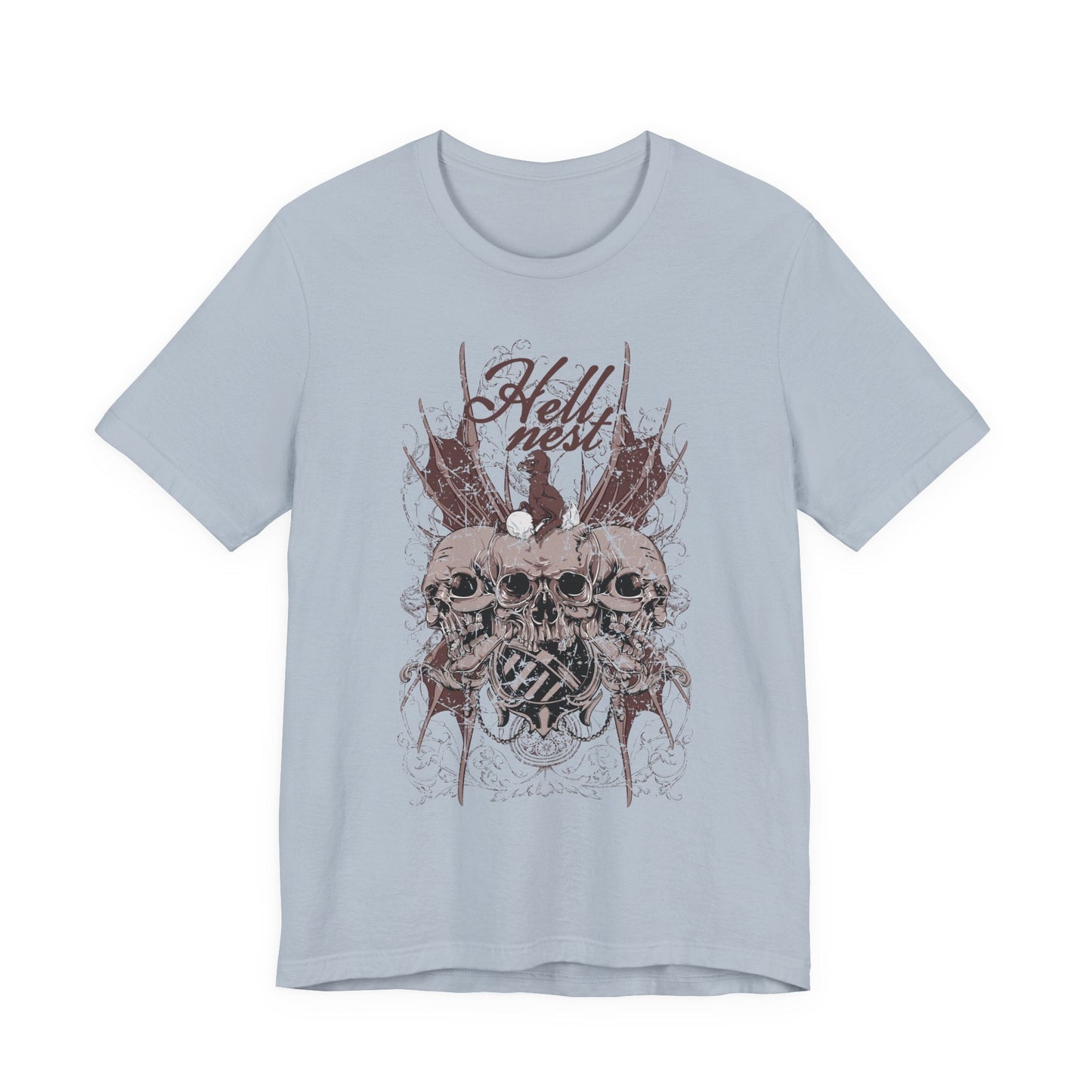 Skull Cluster graphic tee Gothic skulls grunge floral design