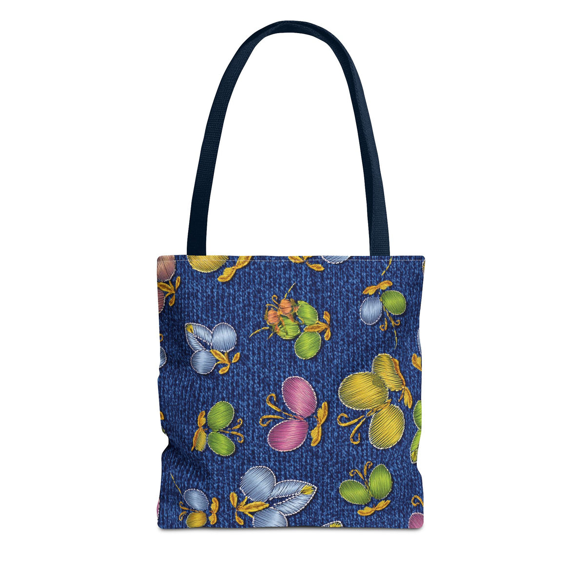 Denim Fabric Imitation Print Unisex Canvas Bag Poly Spun 3 Sizes Tote Bag 176