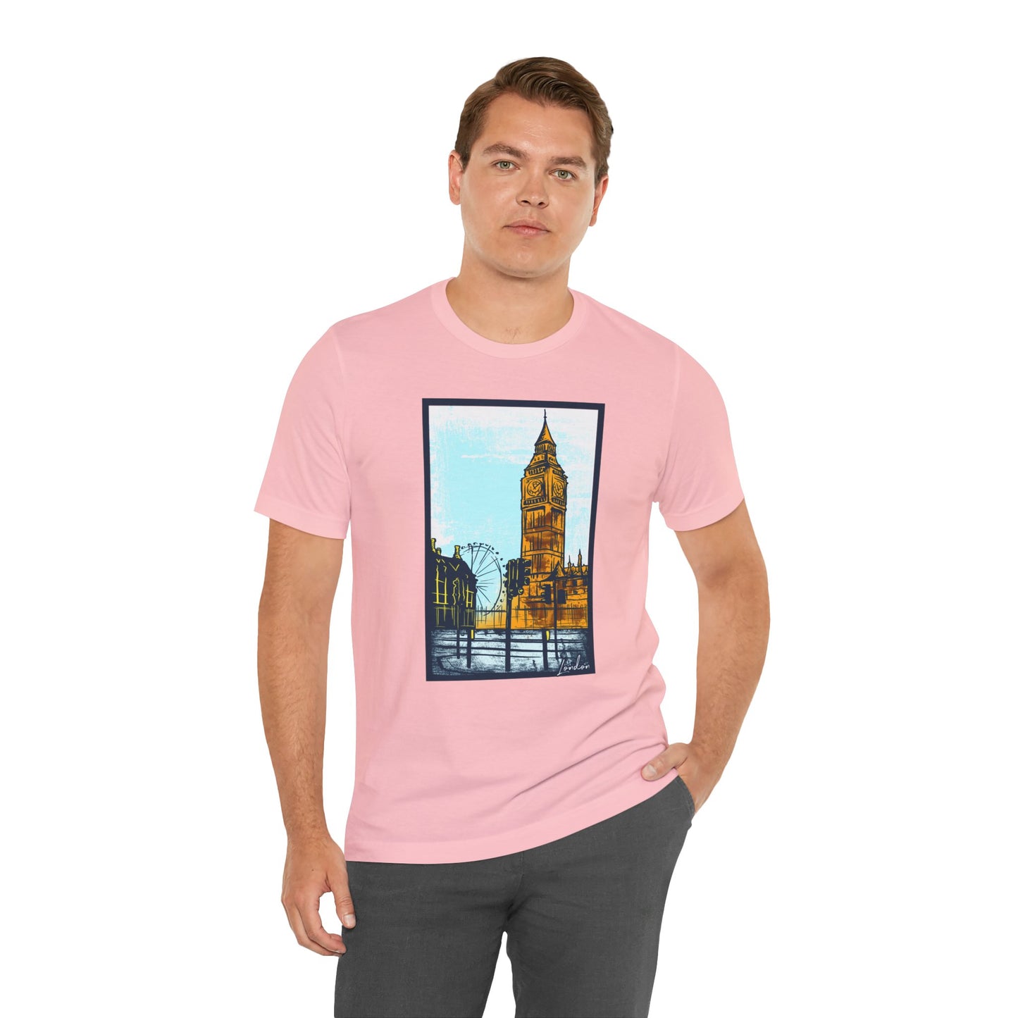 Retro Poster London Graphic Design Tee, London Shirt, Vintage Tees, Art Design T-Shirt, Graphic Tee, Retro Art Shirts