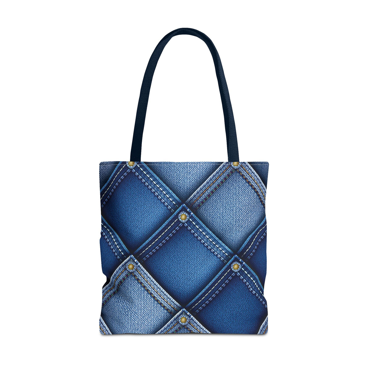 Denim Fabric Imitation Print Unisex Canvas Bag Poly Spun 3 Sizes Tote Bag 116