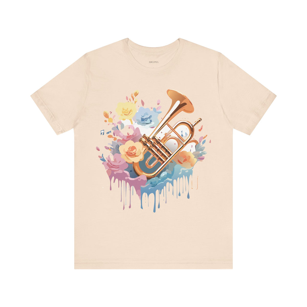 Music Graphic Unisex Cotton Bella+Canvas Tee with Art Design m158