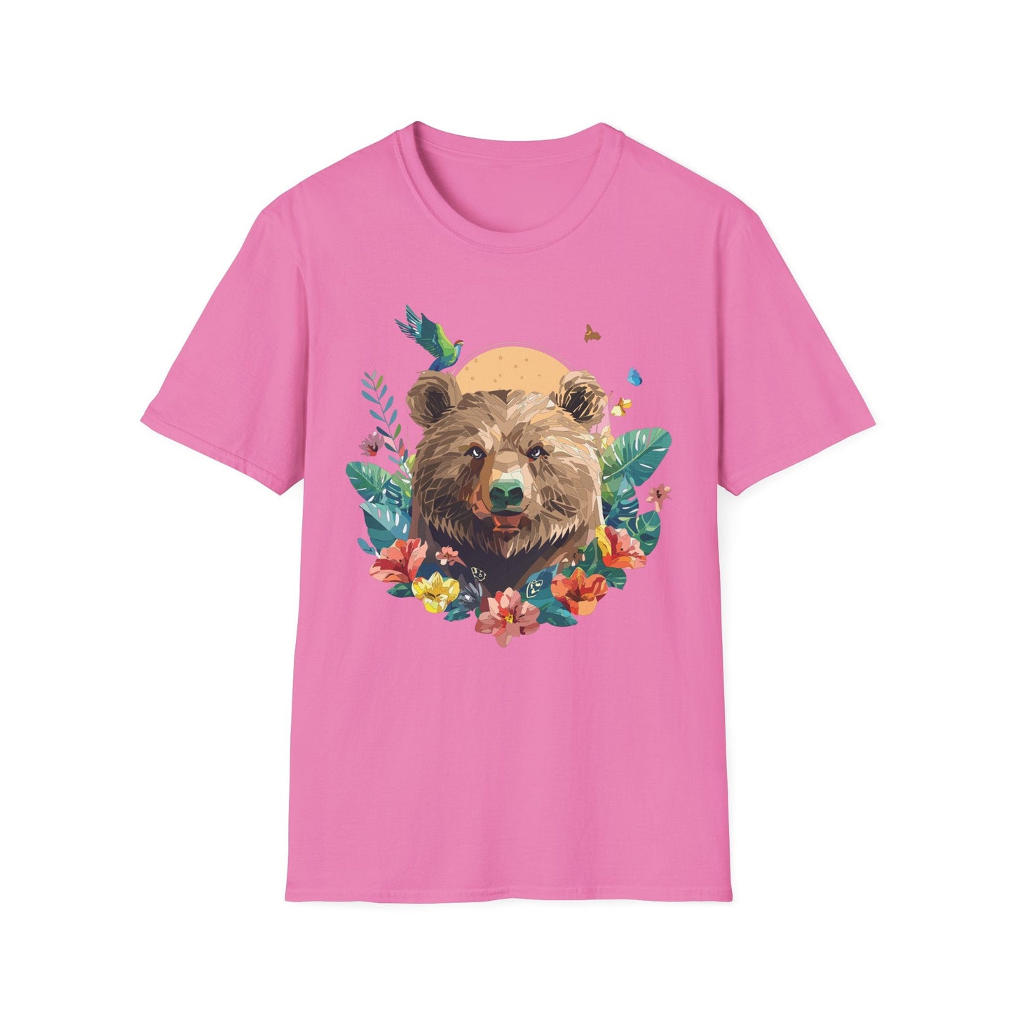 Bear T Shirt Unisex Graphic Tee Bear Lover Gift 100 Percent Ring Spun Cotton Softstyle 64000 Gildan