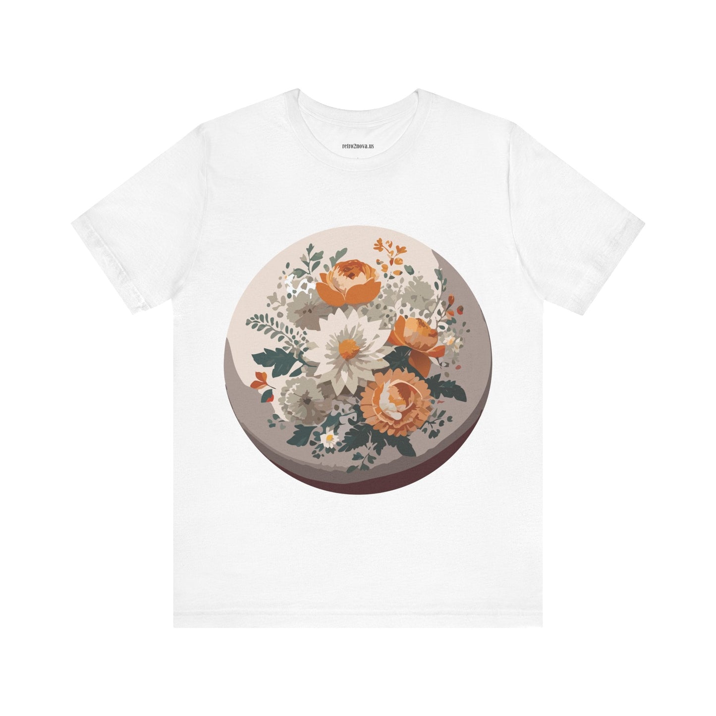 Floral Shirt Unisex Floral Print Jersey Tee Lightweight Breathable From Flowers Collection