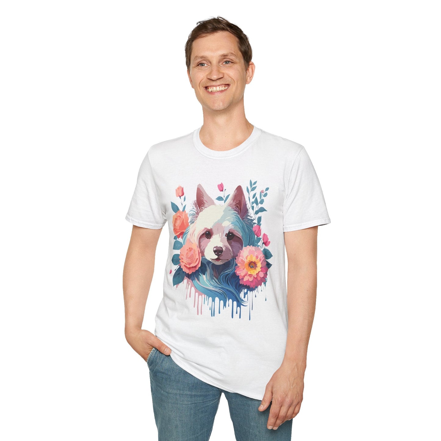 Dog Shirt Unisex Softstyle Cotton Tee Gildan 64000 With Animal Designs