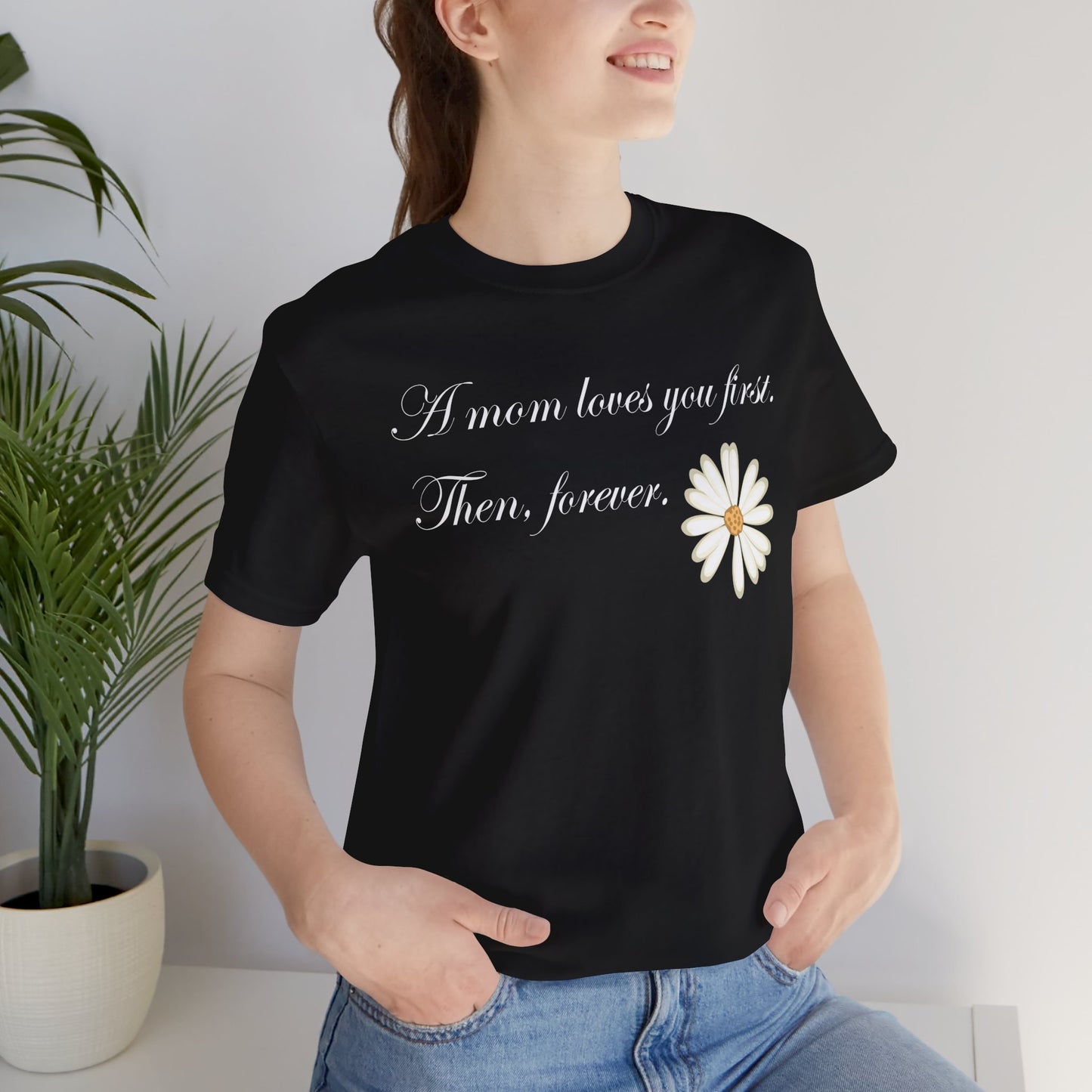 T-shirt unisexe en coton avec signature de maman