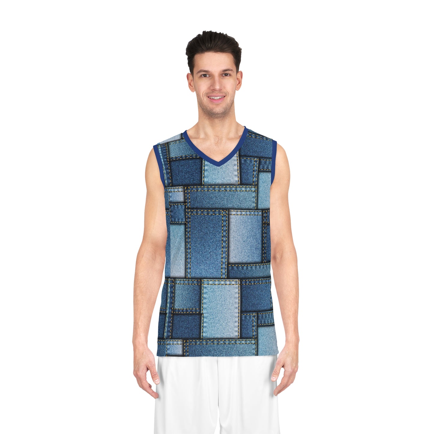 Denim Print Basketball shirt, Basketball shirt Denim Print 1