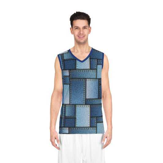 Denim Print Basketball shirt, Basketball shirt Denim Print 1