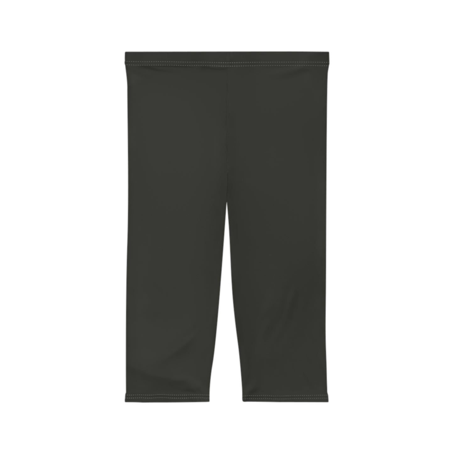 Charcoal Ash Color Women's Brushed Suede Poly Span Casual Capri Leggings XS-2XL