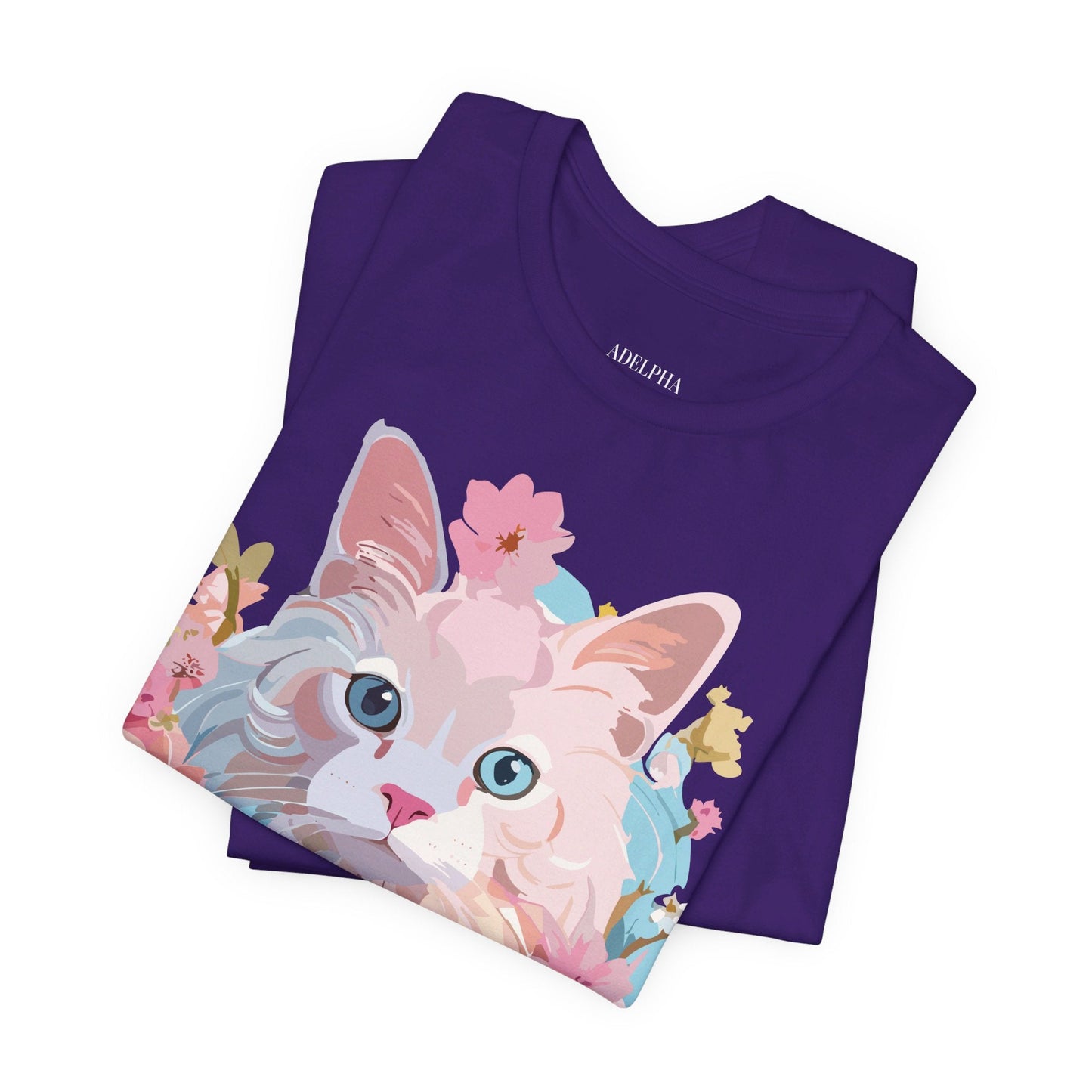 Cat Graphic Tee Unisex Shirt With Cat Art By Adelpha Vintage Inspired