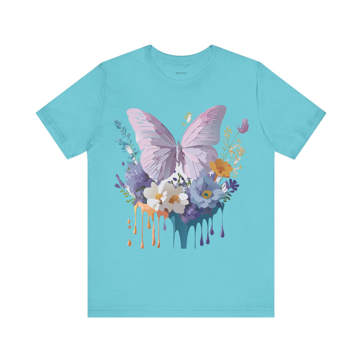Butterfly Graphic Unisex Cotton Bella+Canvas Tee with Art Design n18