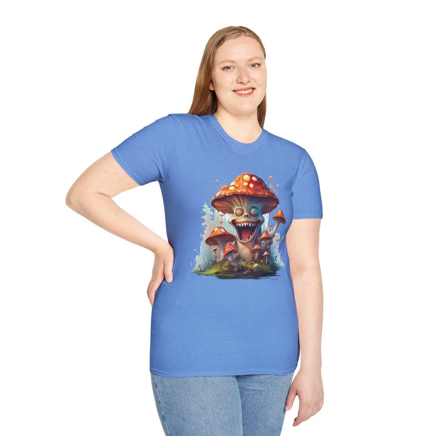 Mashroom Short Sleeve Tee Unisex Funny Mashroom Shirt With Fungus Graphic Gildan Softstyle 64000