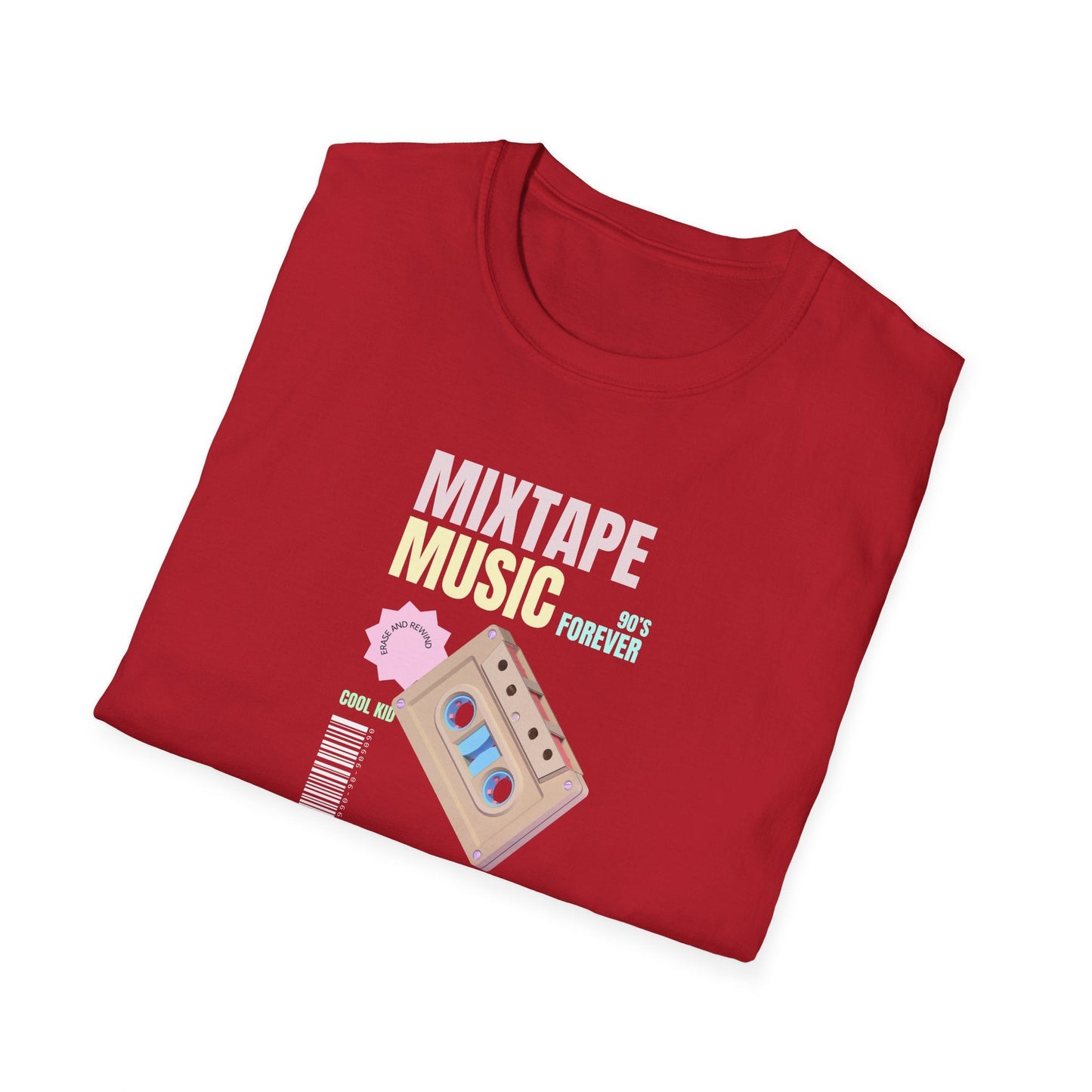 Mixtape Music T-Shirt Unisex Cotton Retro Cassette Graphic Tee