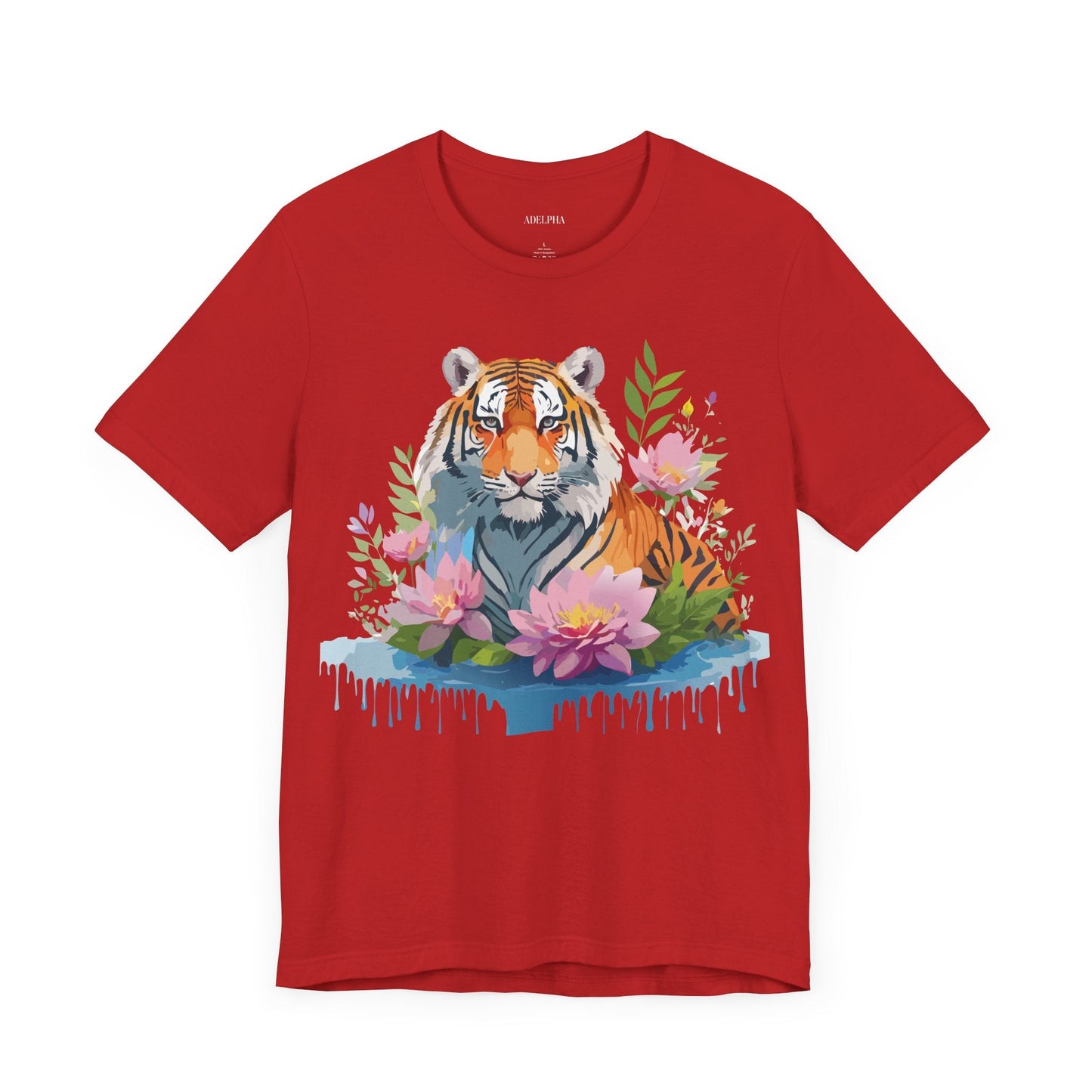 Tiger Graphic Tee Unisex Shirt By Adelpha Vintage Inspired Artwork Short Sleeve