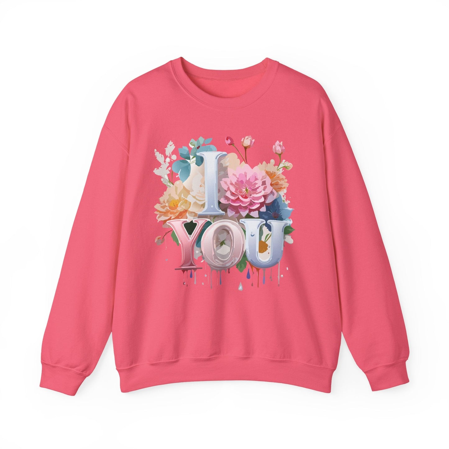 Floral Love Sweatshirt Valentines Day Unisex Crewneck Cozy Flower Design For All Season Wear