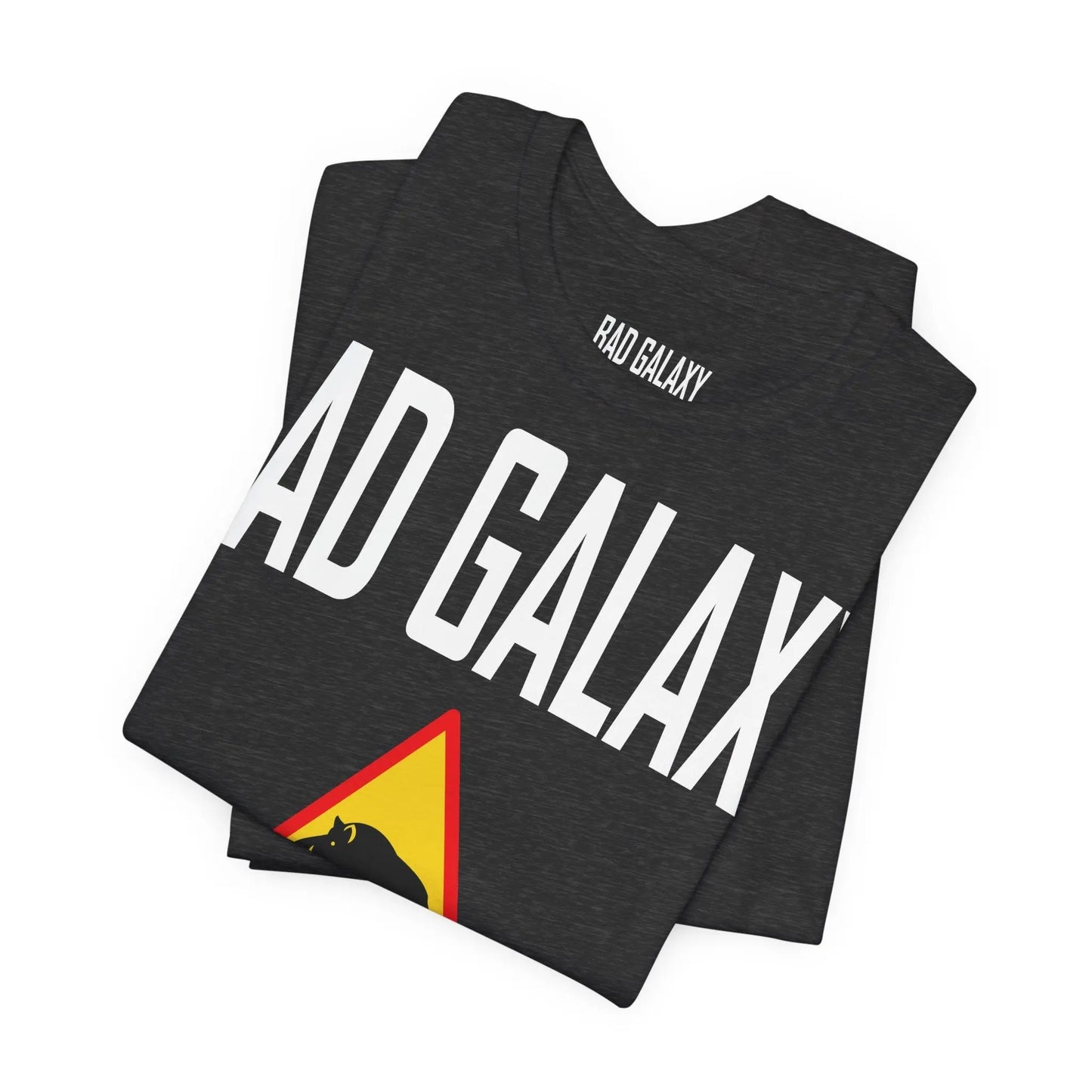 Tee Shirt With Red Stamp From Bad Galaxy Made To Order 100 Percent Cotton USA Printed With Eco Inks
