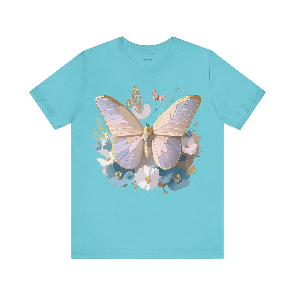 Butterfly Graphic Unisex Cotton Bella+Canvas Tee with Art Design n29