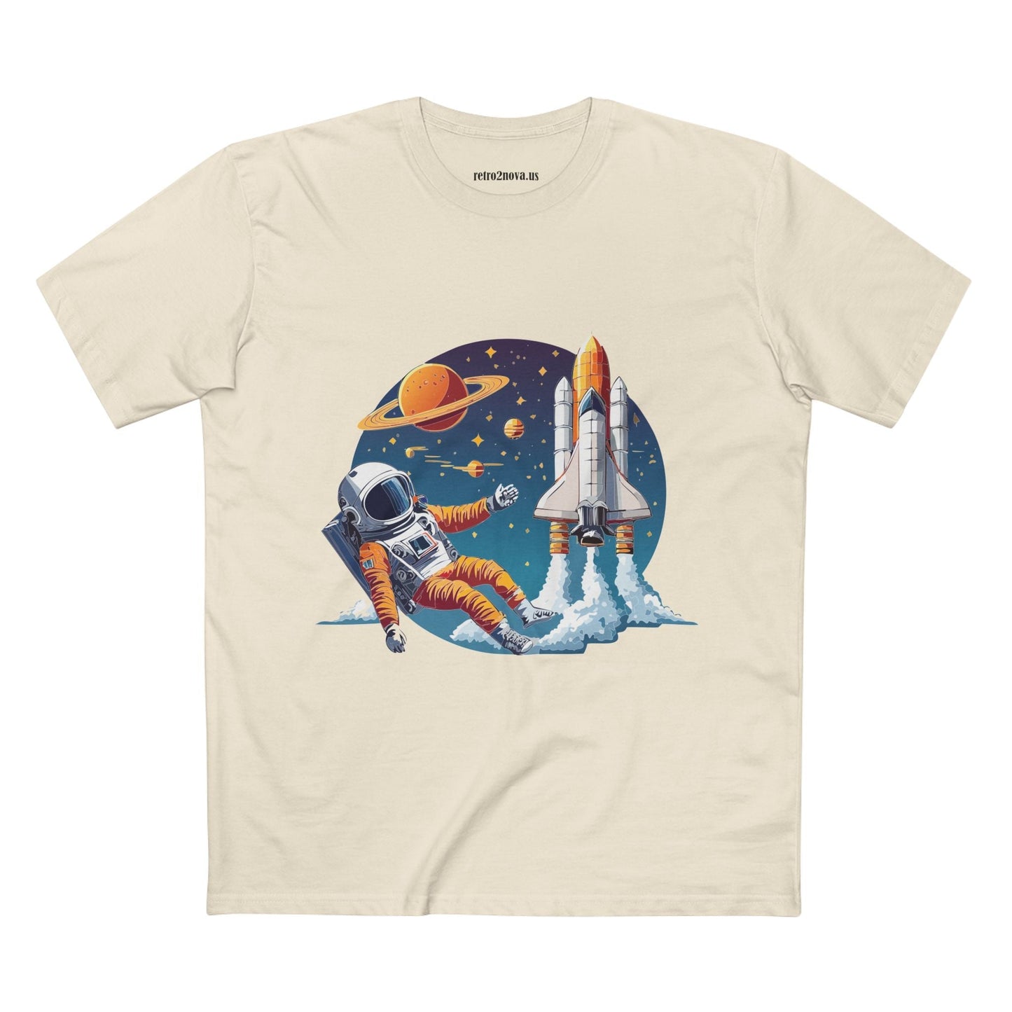 Cosmos Astronaut Shirt CS 24 Unisex Premium Cotton Tee With Original Art Design Retro2Nova