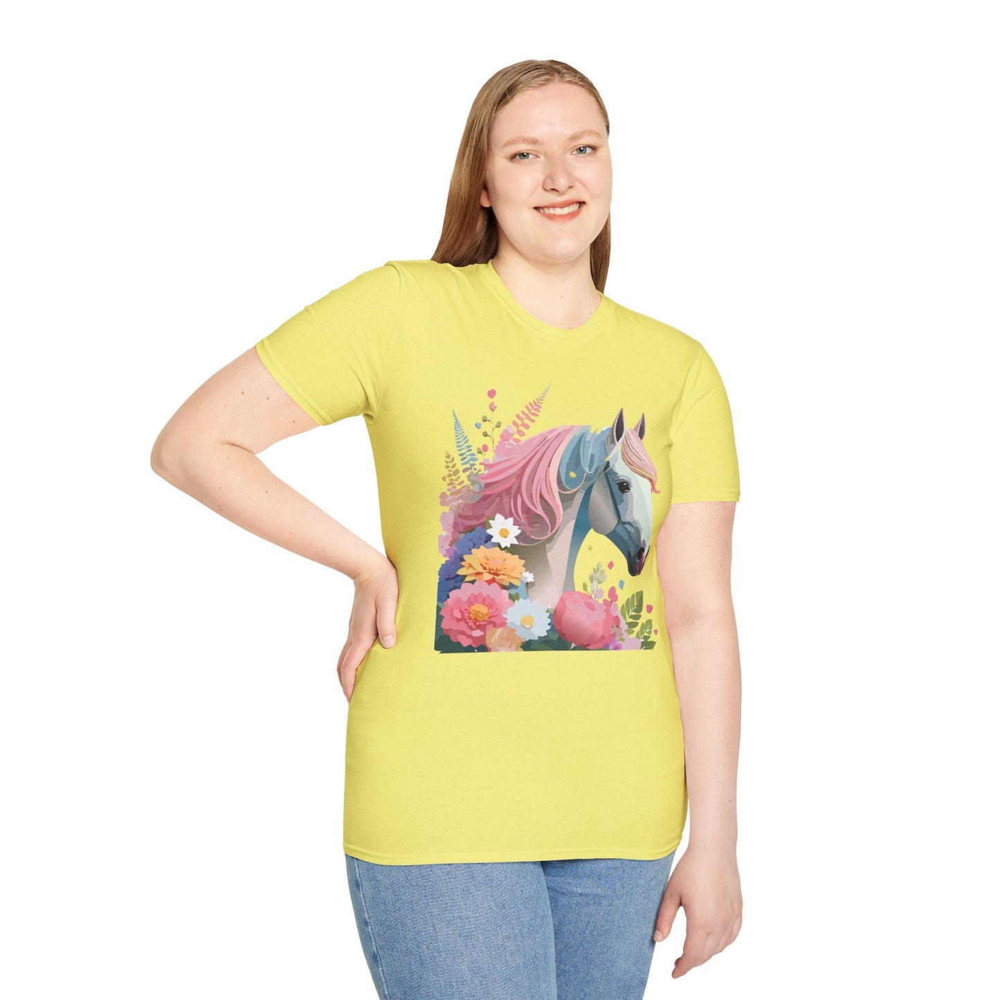 Horse Shirt Unisex Gildan Softstyle 64000 Cotton Tee With Animals