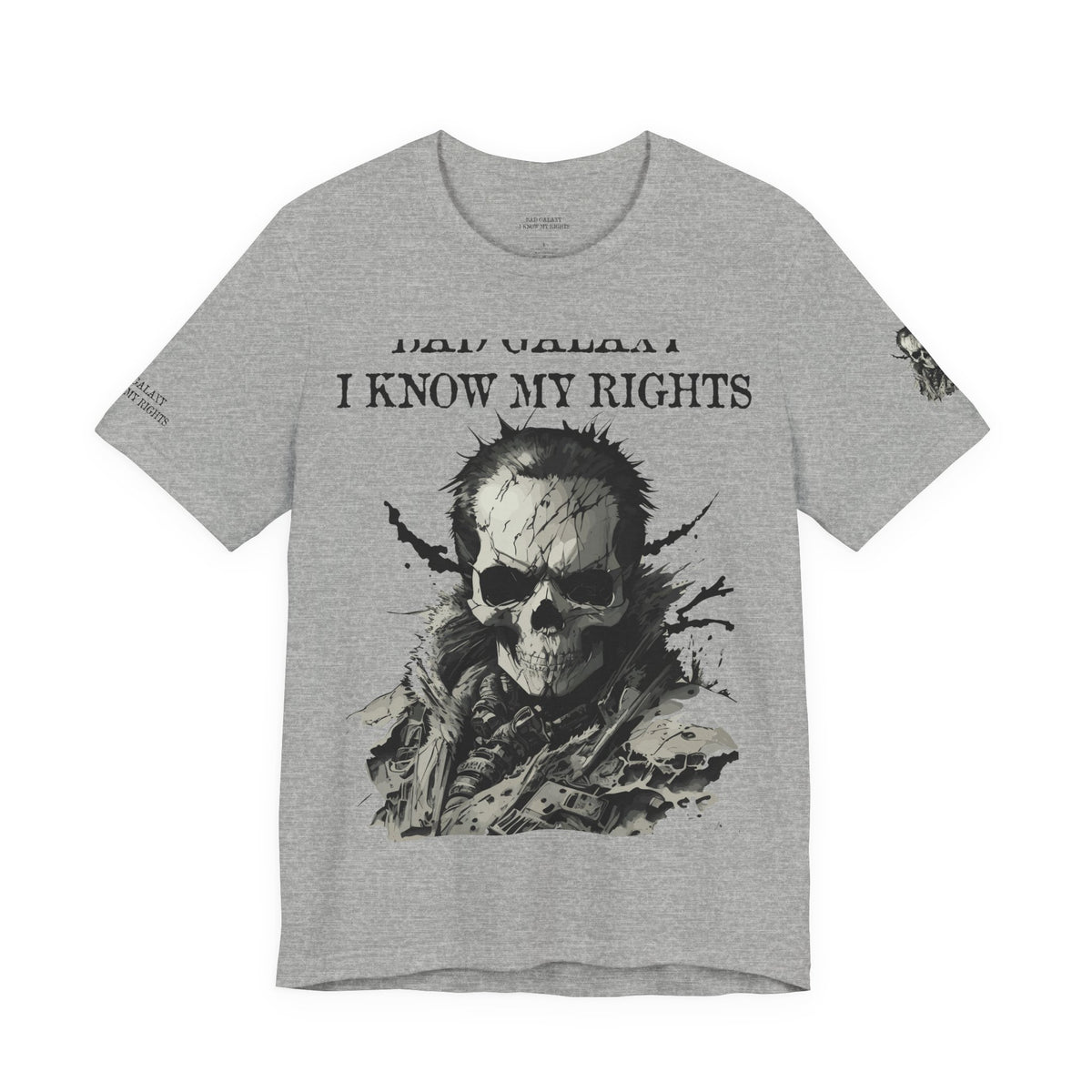 Skull Rock Graphic Unisex Cotton Bella+Canvas Tee with Art Design b48