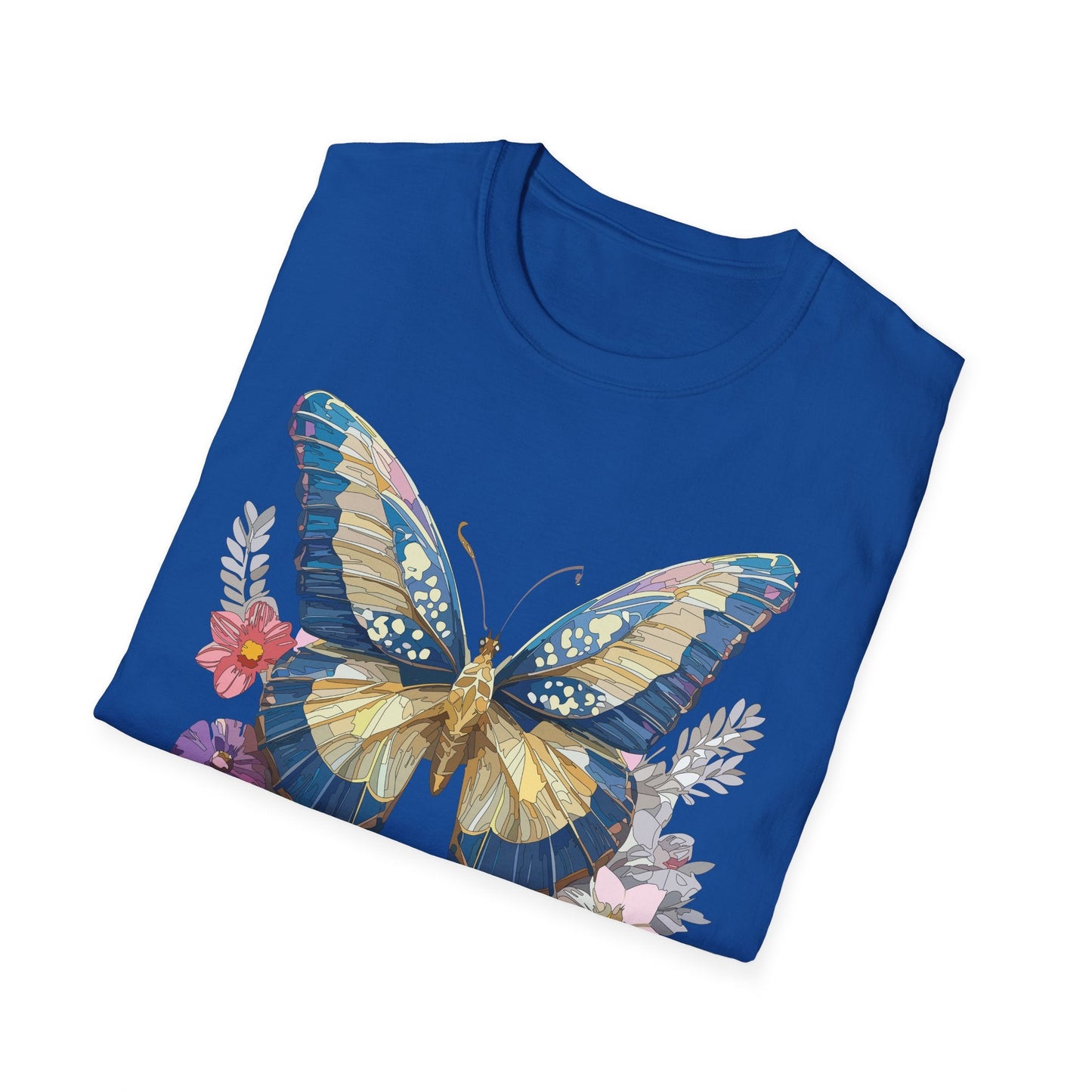 Butterfly Unisex Short Sleeve Tee Shirt Gildan Softstyle 64000 Monarch Design Graphic Tee