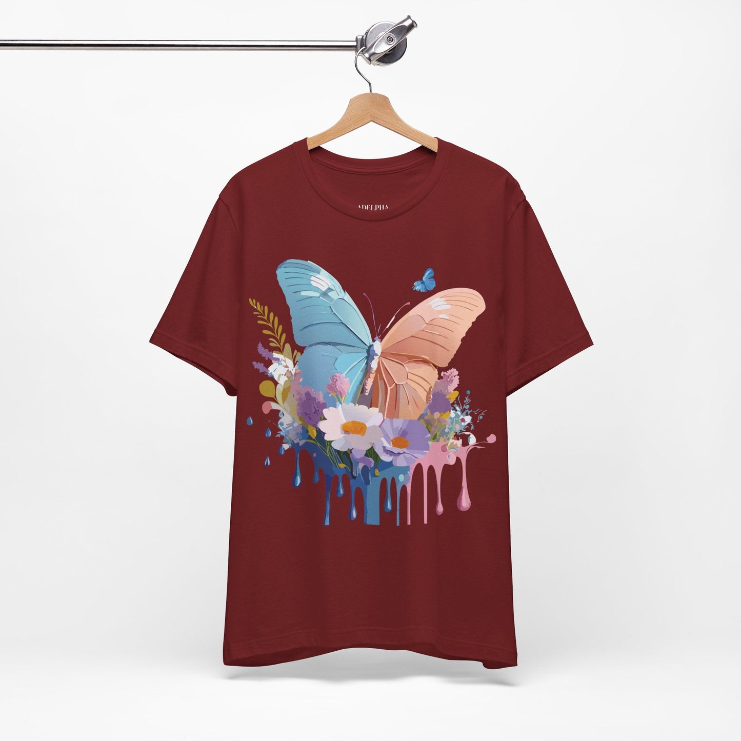 Butterfly Graphic Tee Adelpha Unisex Short Sleeve Art Design
