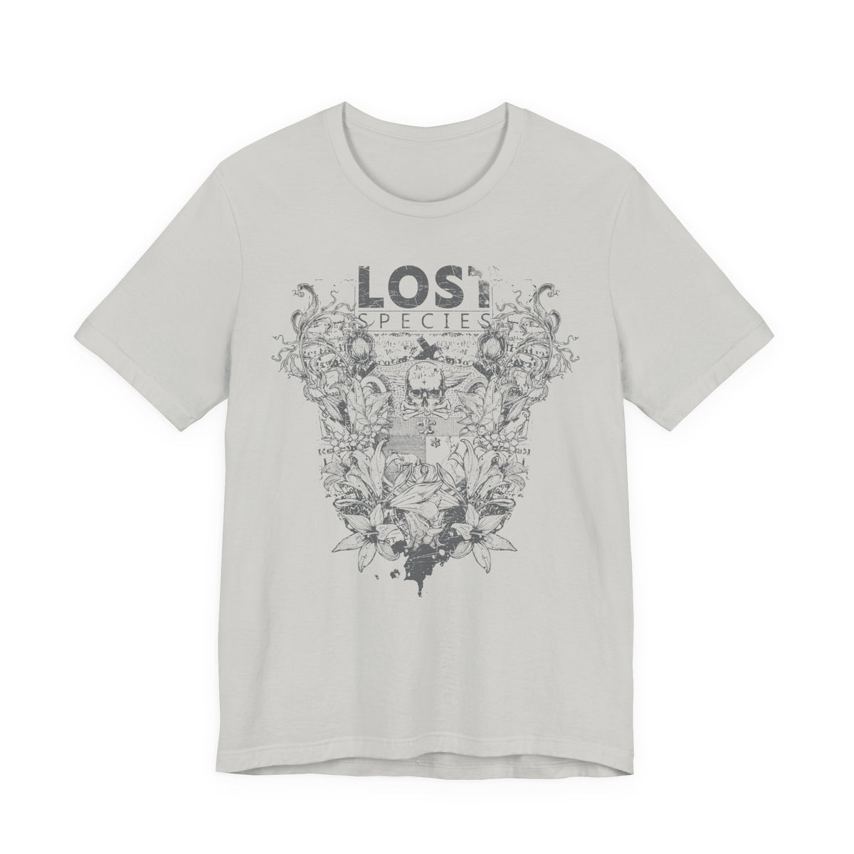 Lost Species Tee Floral Wildlife Illustration Rock Band T-Shirt A-7
