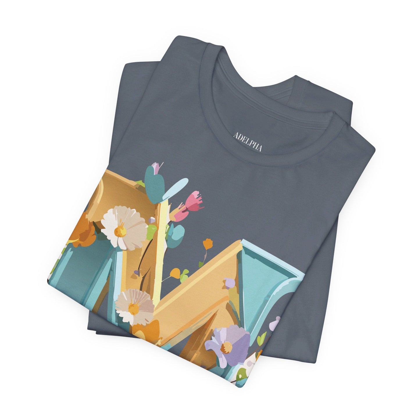 Letter M Shirt Unisex Graphic Tee From Adelpha Vintage Inspired Art Short Sleeve Jersey