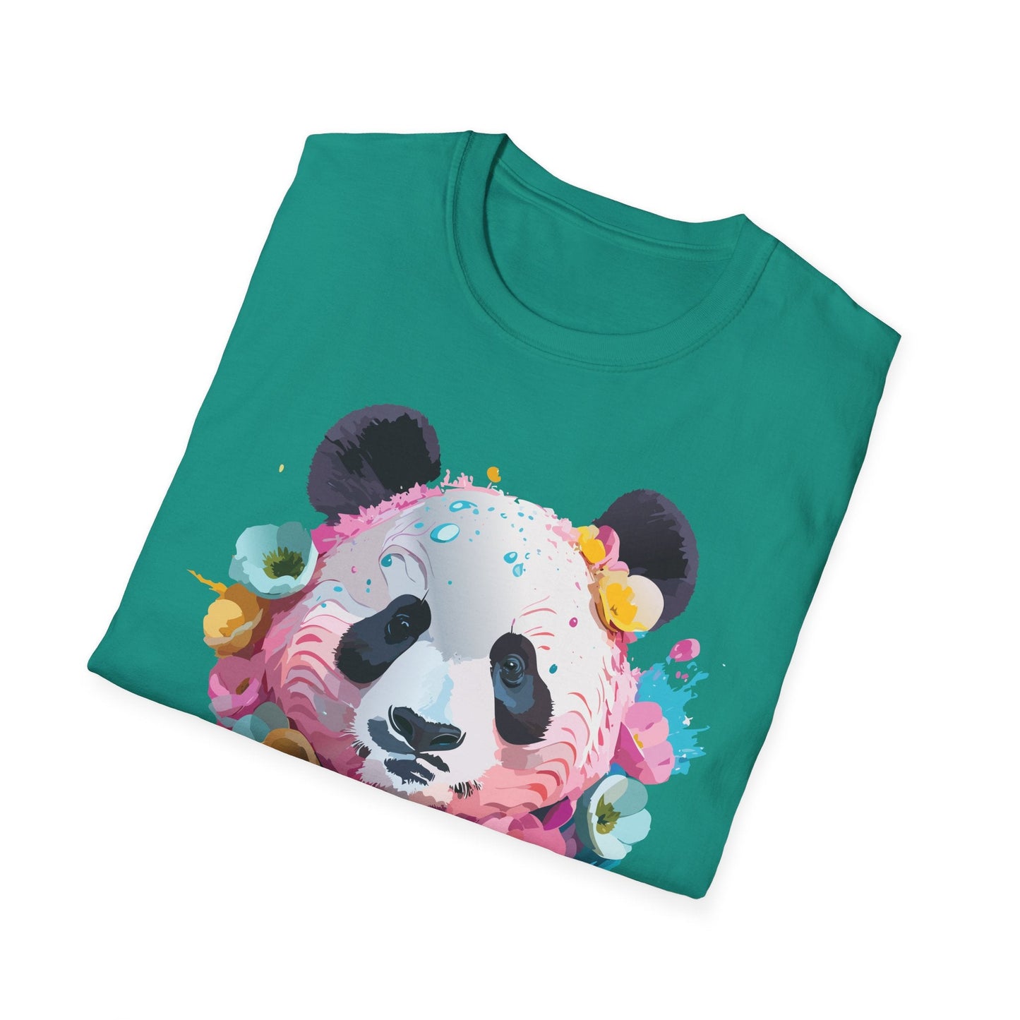 Panda Shirt Unisex T Shirt Graphic Tee Animal Print Gildan Softstyle 64000 100 Percent Cotton