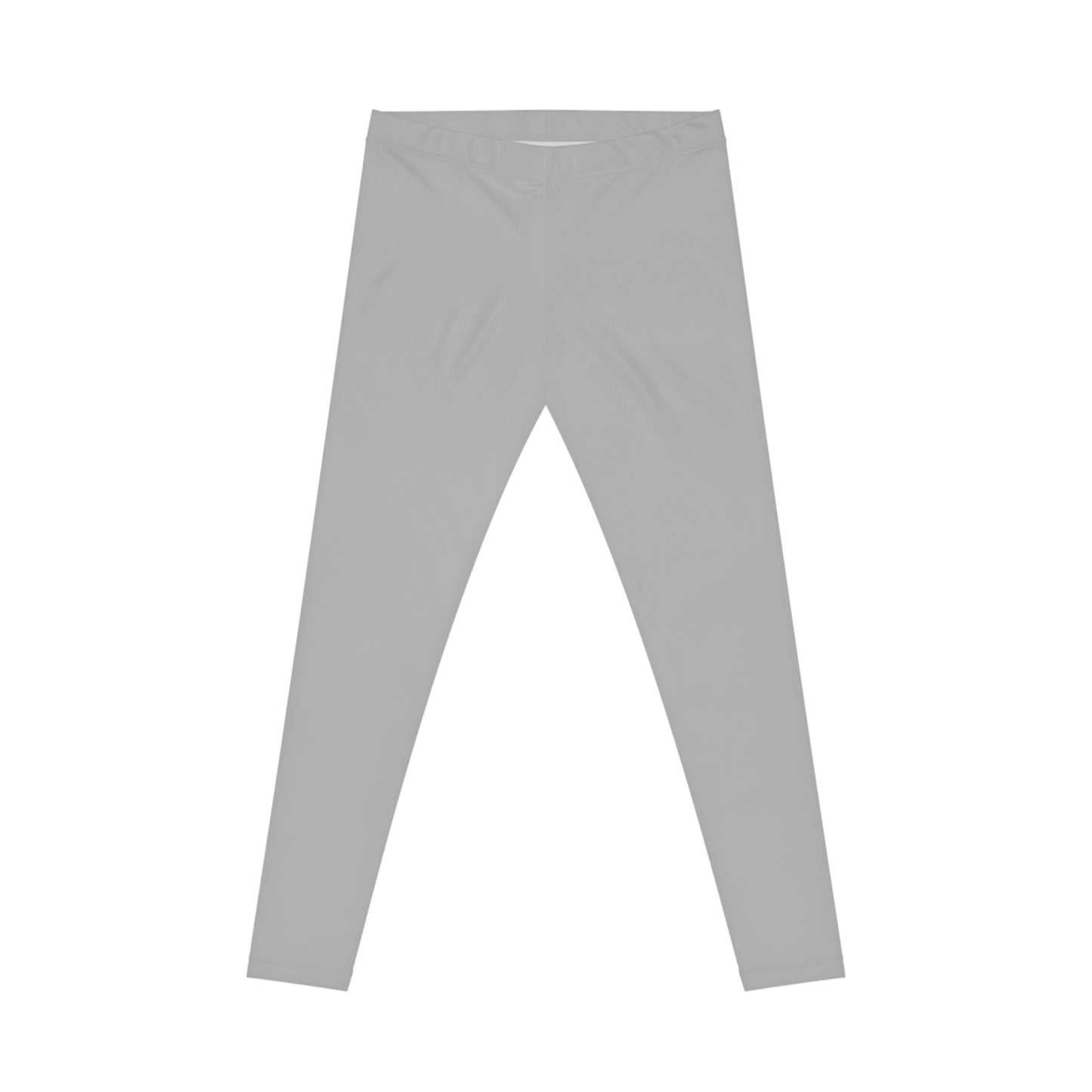 Whisper Grey Color Women's Poly-Span Casual Leggings Print Everyday Activewear Pants