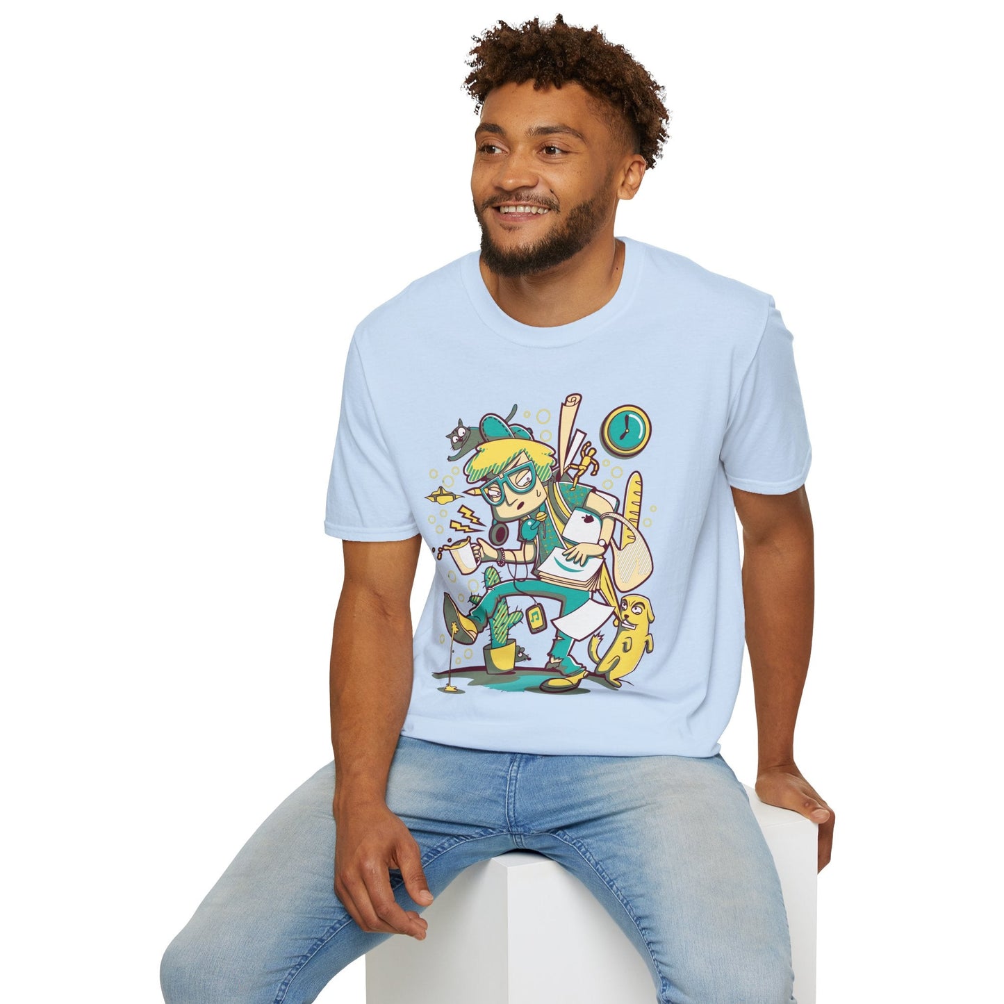 Cartoon T Shirt Animation T Shirt Funny Tee Shirt Unisex Gildan Softstyle 64000 Cotton Tee
