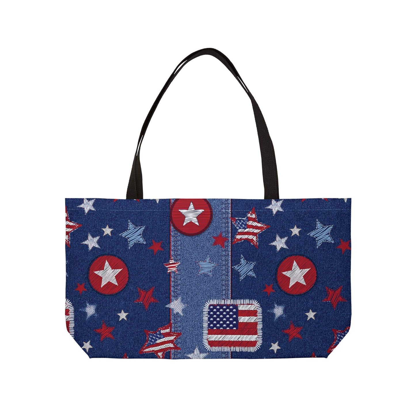 4th of July Denim Color Imitation Print Unisex  Yoga Bag  Spun Poly 24x13 Canvas Bag 66