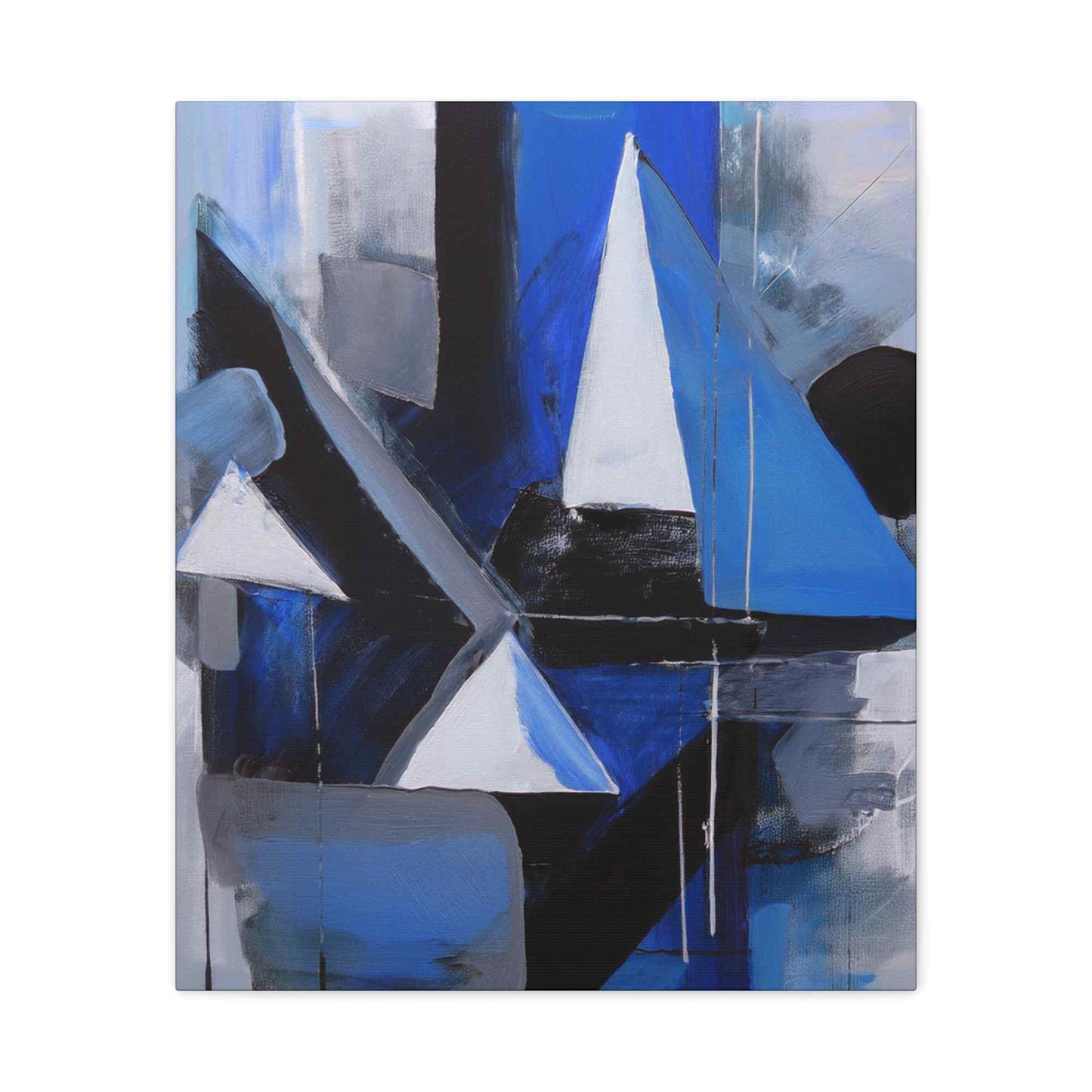 Blue Abstract Painting Print Canvas 20x24,20x30,24x30, 24x32,24x36,30x40, 32x48,36x48,40x60 Pine-Wood Inner Frame ABS-26