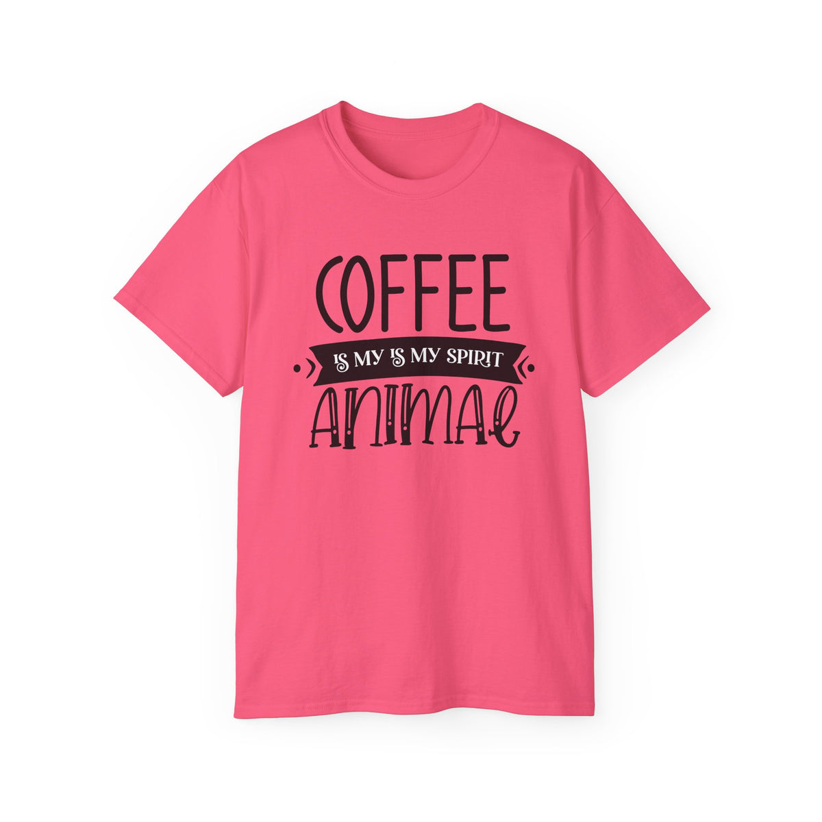 Coffee Is My Spirit Animal Tee | Funny Coffee Shirt, Typography Design