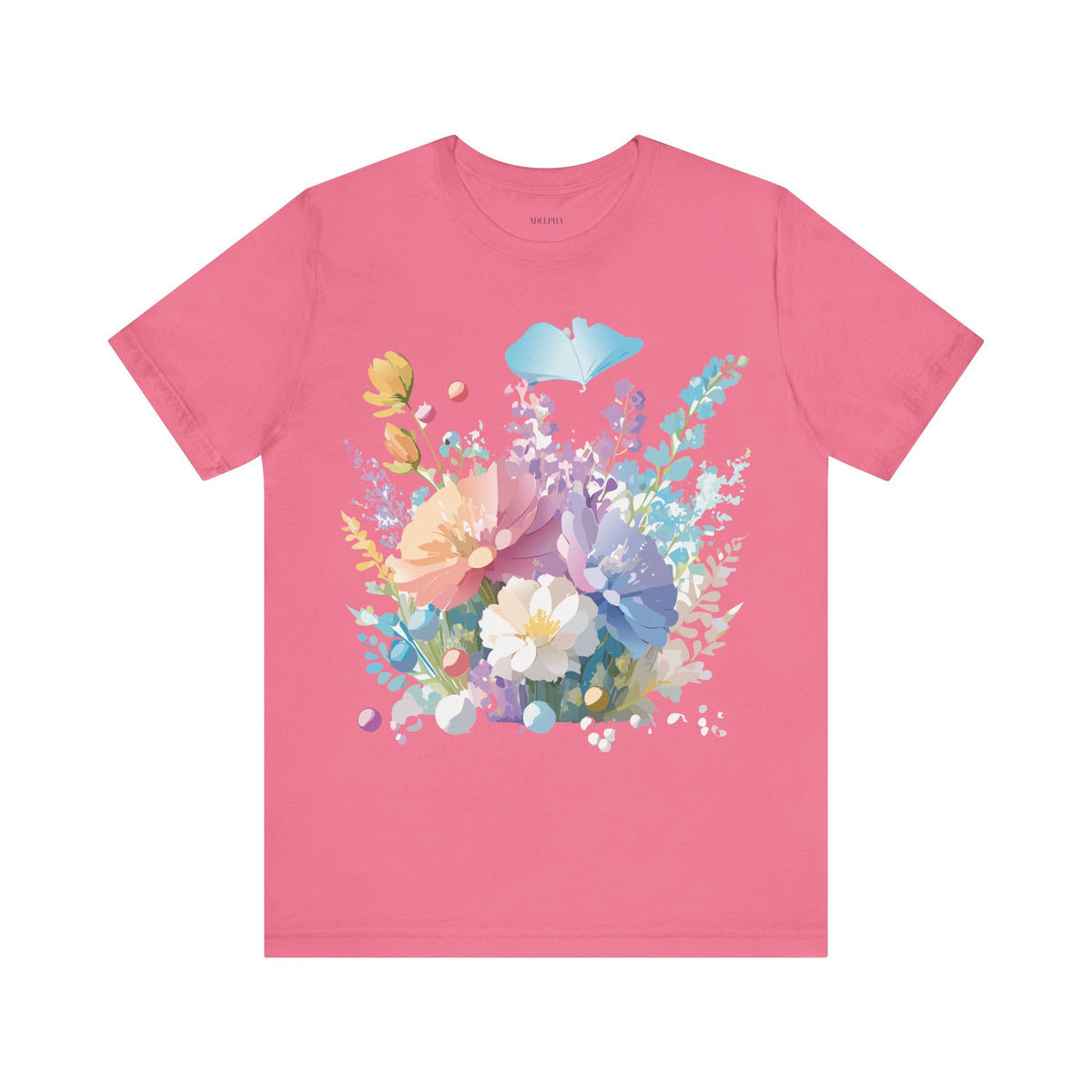 Floral Graphic Tee Shirt - Bella+Canvas Unisex 100 Cotton 1