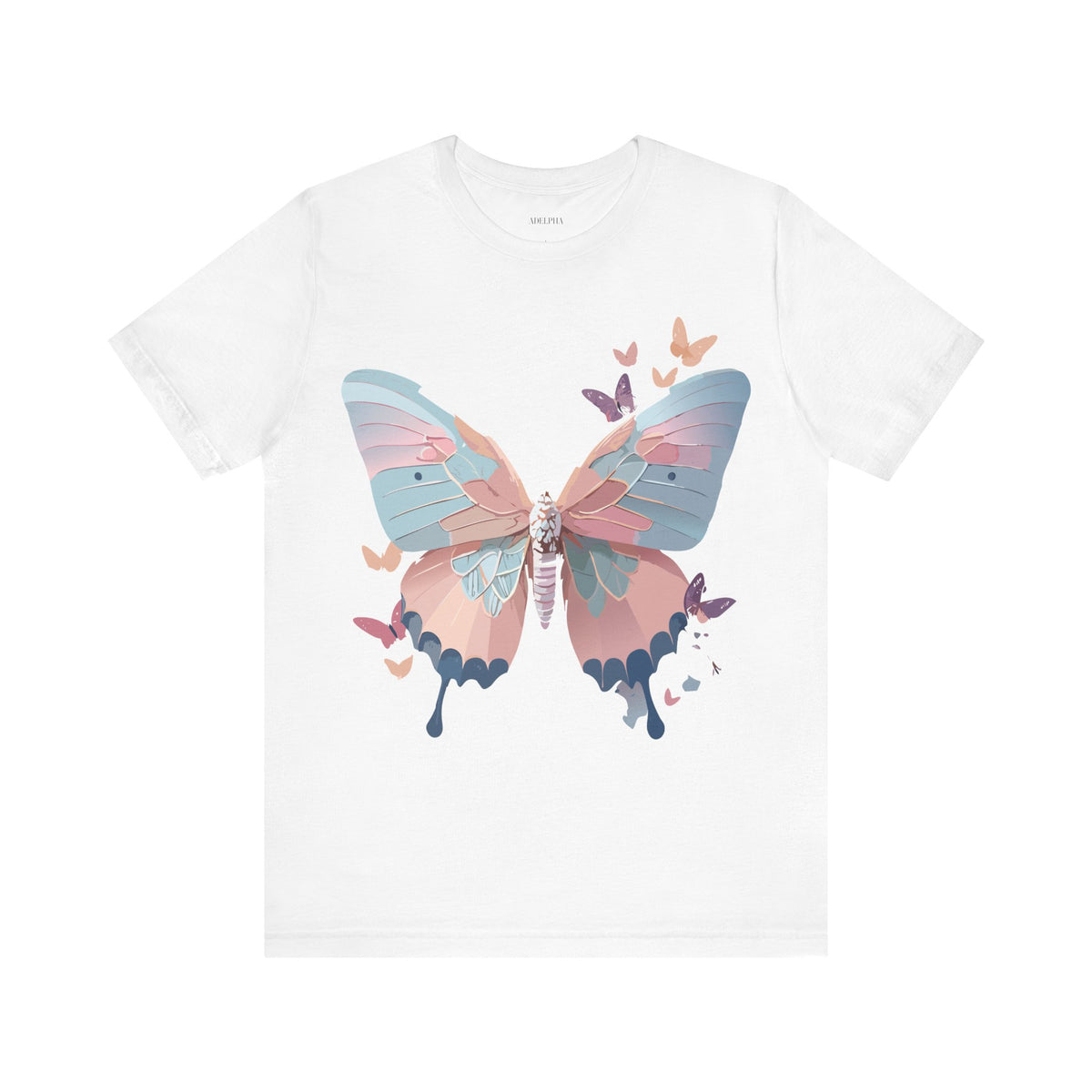 Butterfly Graphic Unisex Cotton Bella+Canvas Tee with Art Design n109